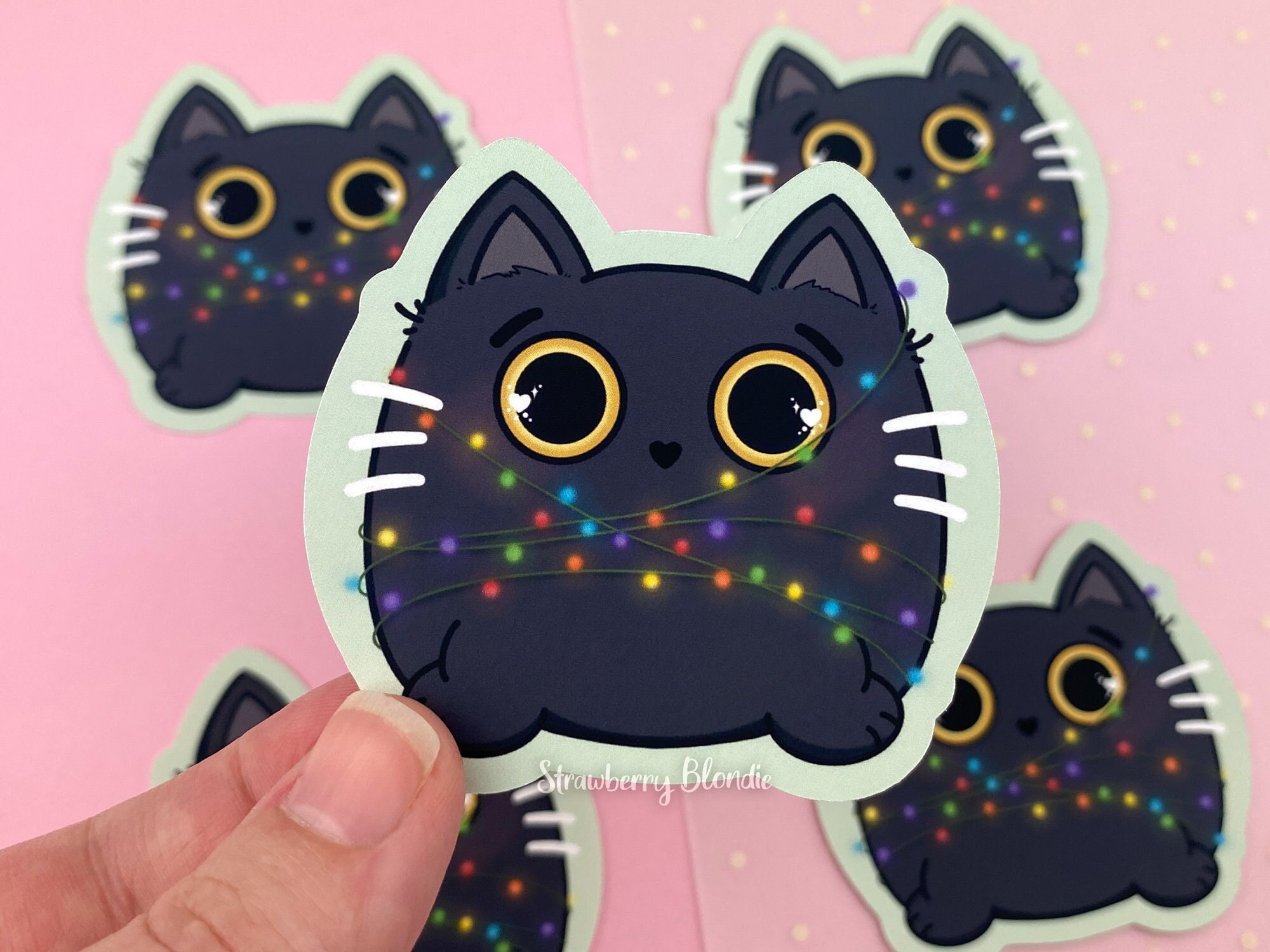 Strawberry cat Sticker - Stickers - Cute - Decal cut