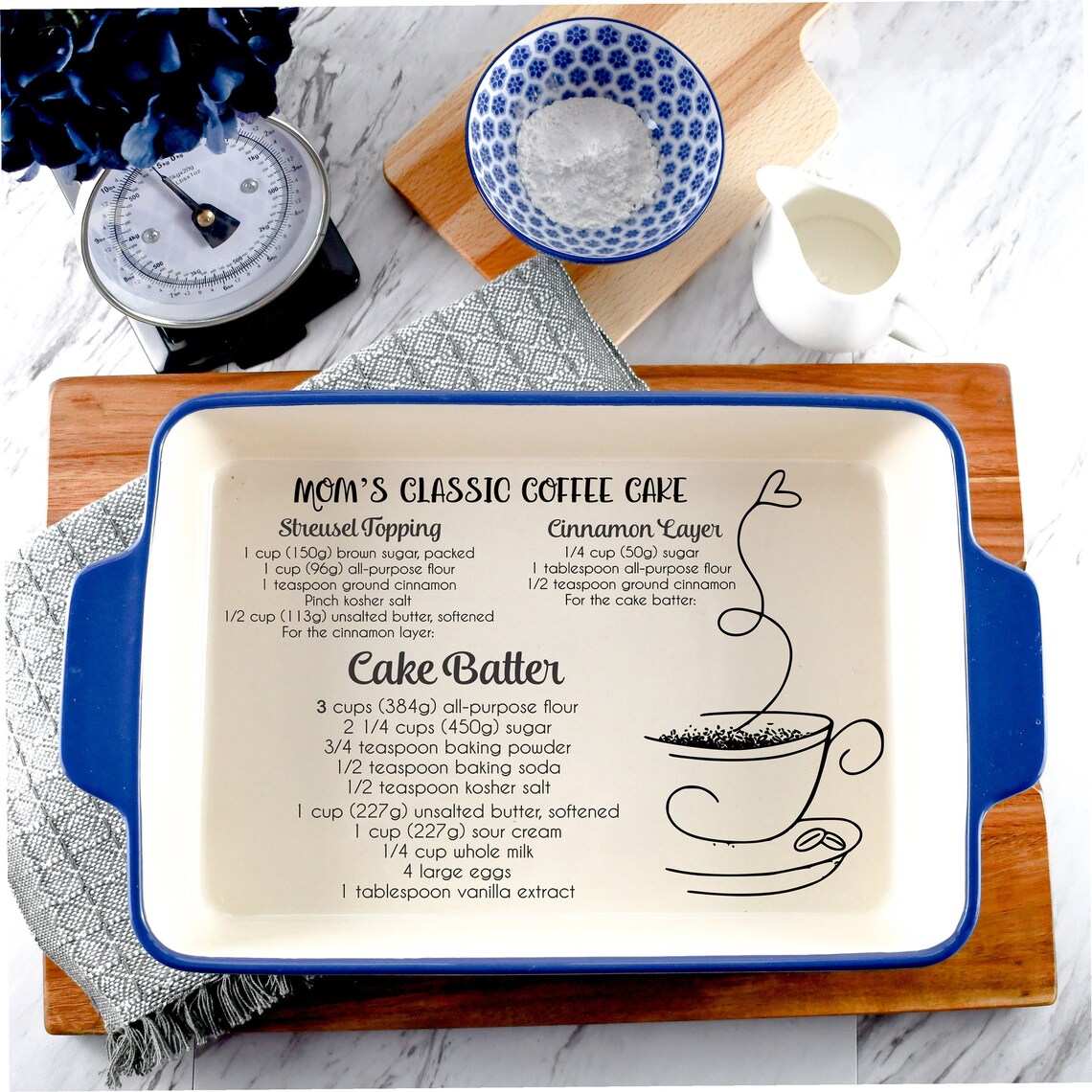 Personalized 9x13 Baking Dish - Cake Pan - Casserole Dish