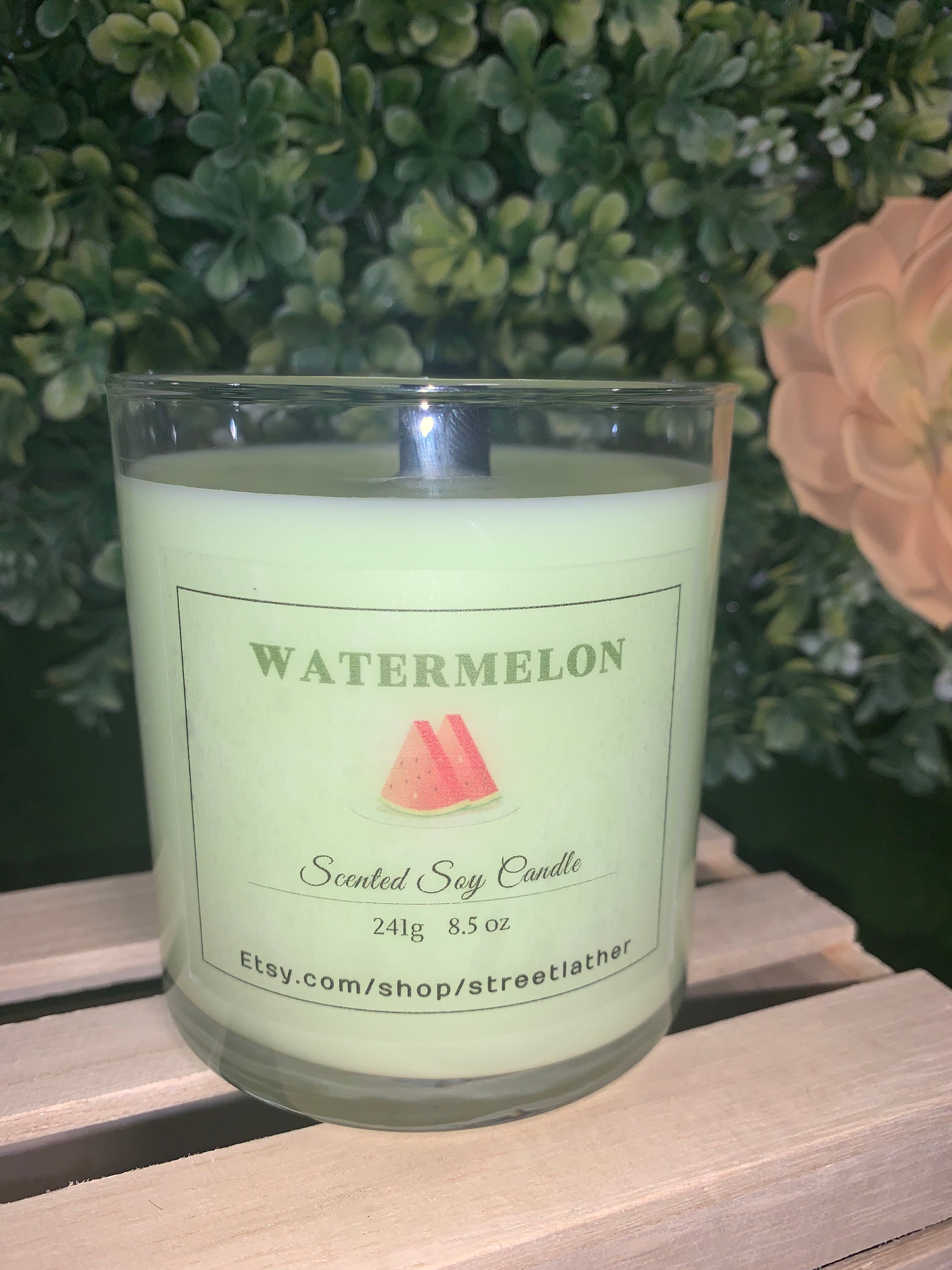 Products Watermelon scented soy candle