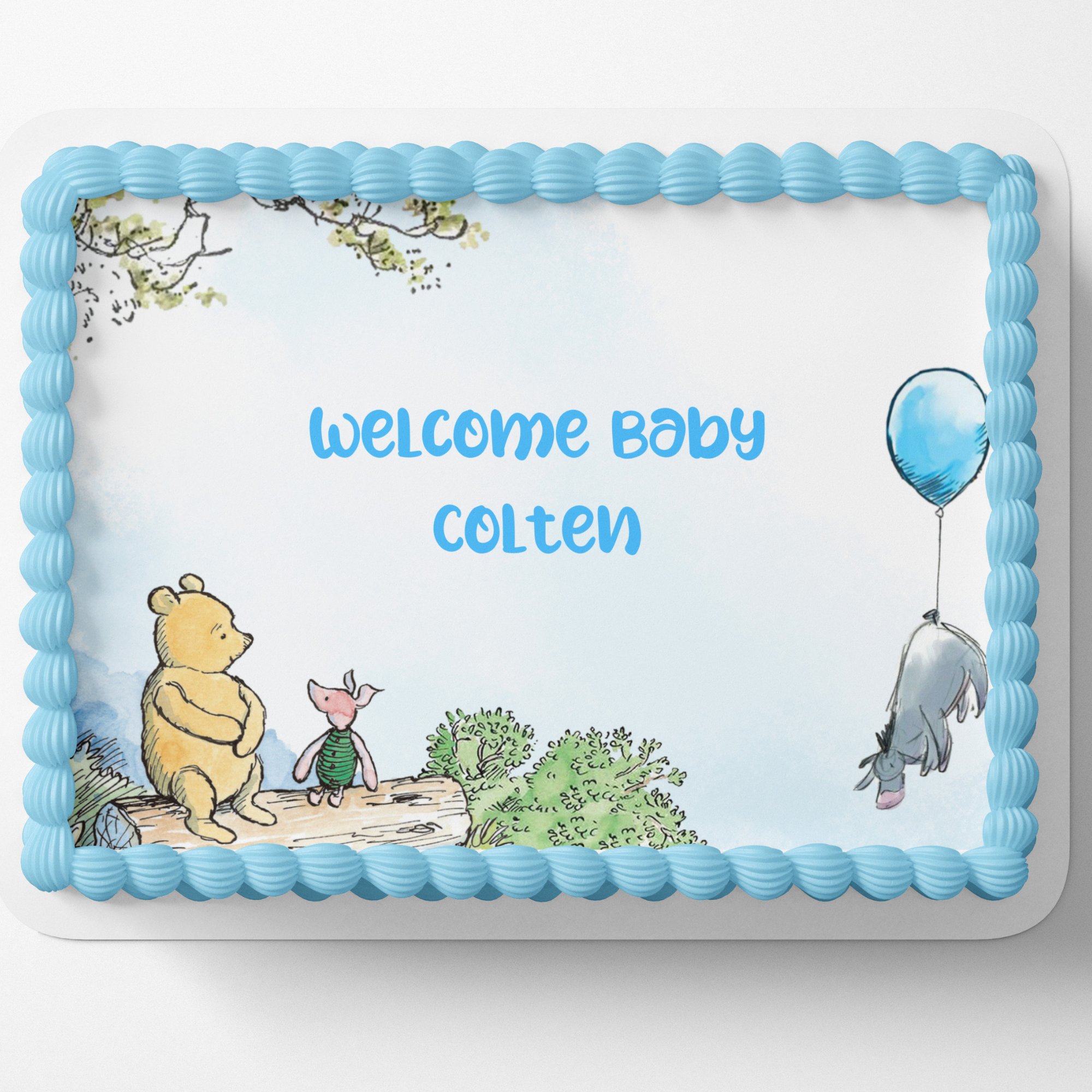 Cake Topper - Winnie the Pooh Welcome Baby