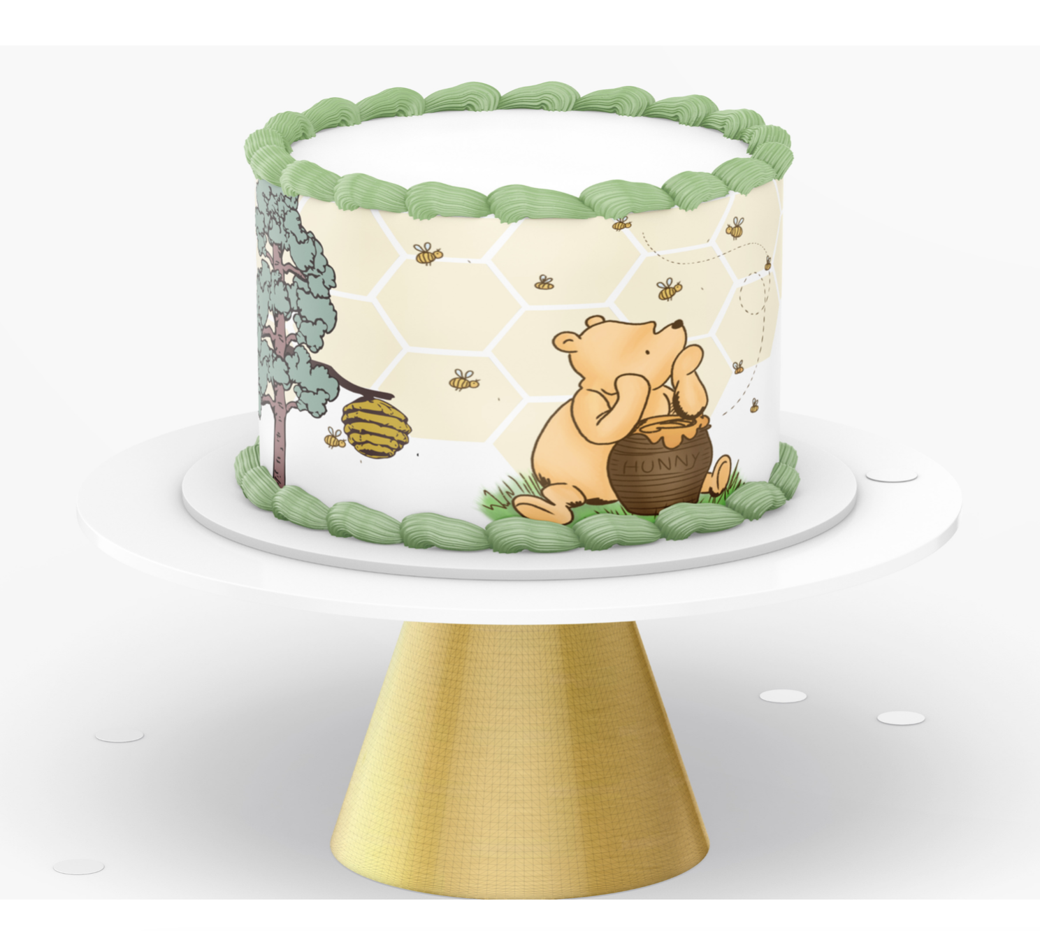 Winnie the Pooh Cake Topper Template Printable DIY