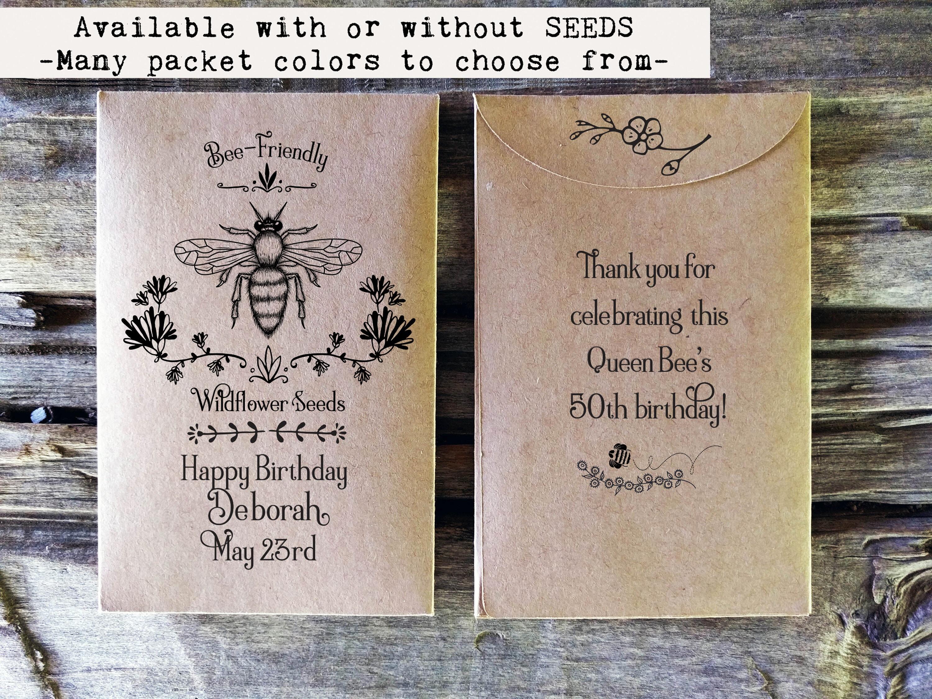 Personalised Birthday Seed Packets Envelopes With Seeds 