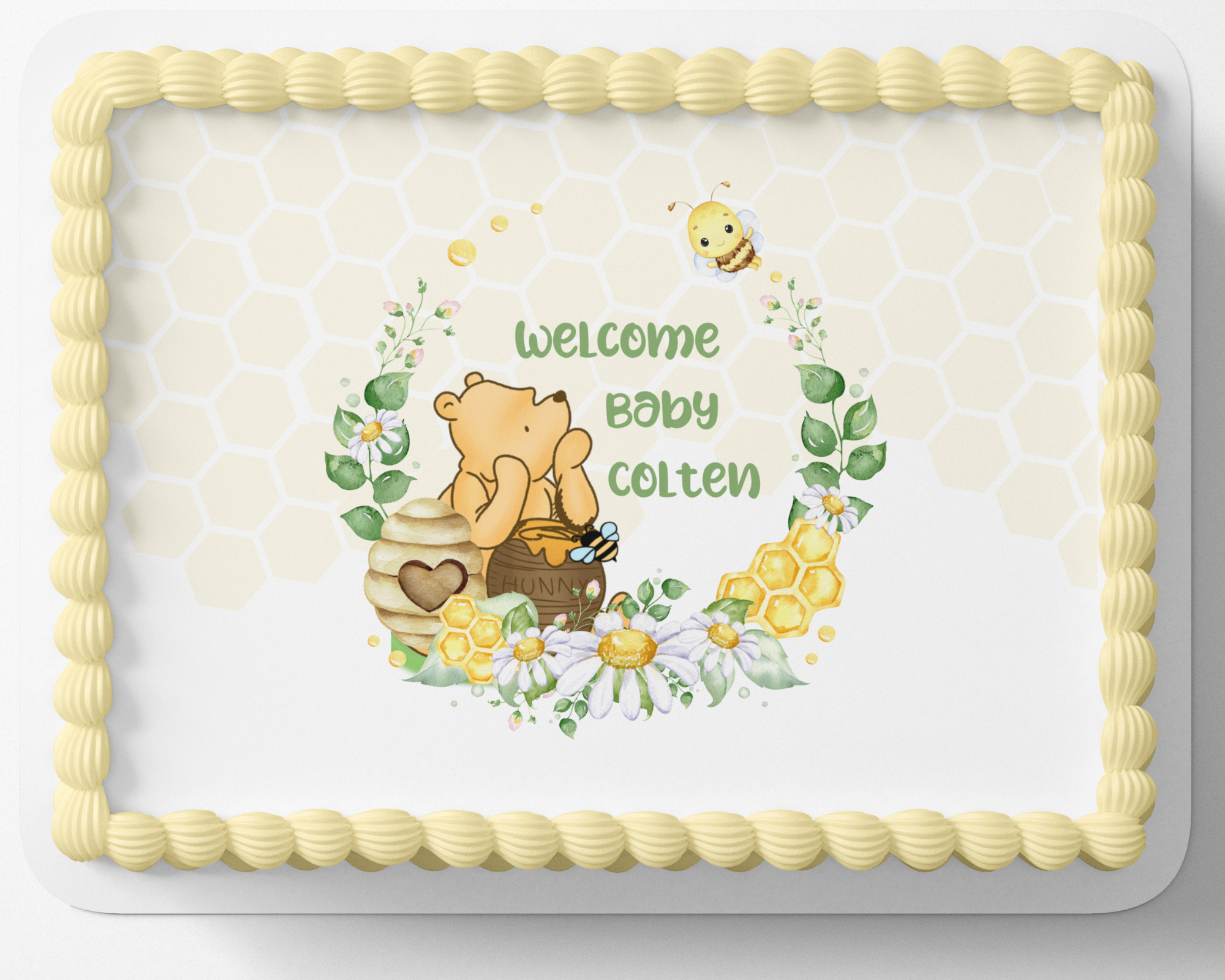 winnie the pooh baby shower sheet cakes