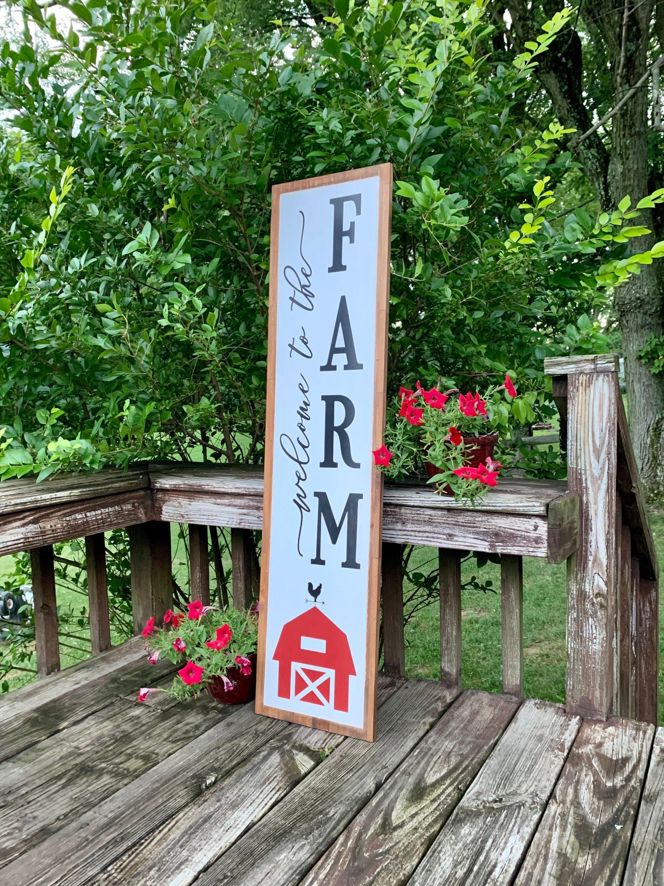 Products :: Welcome To Our Farm Porch Leaner, Farmhouse Porch Sign