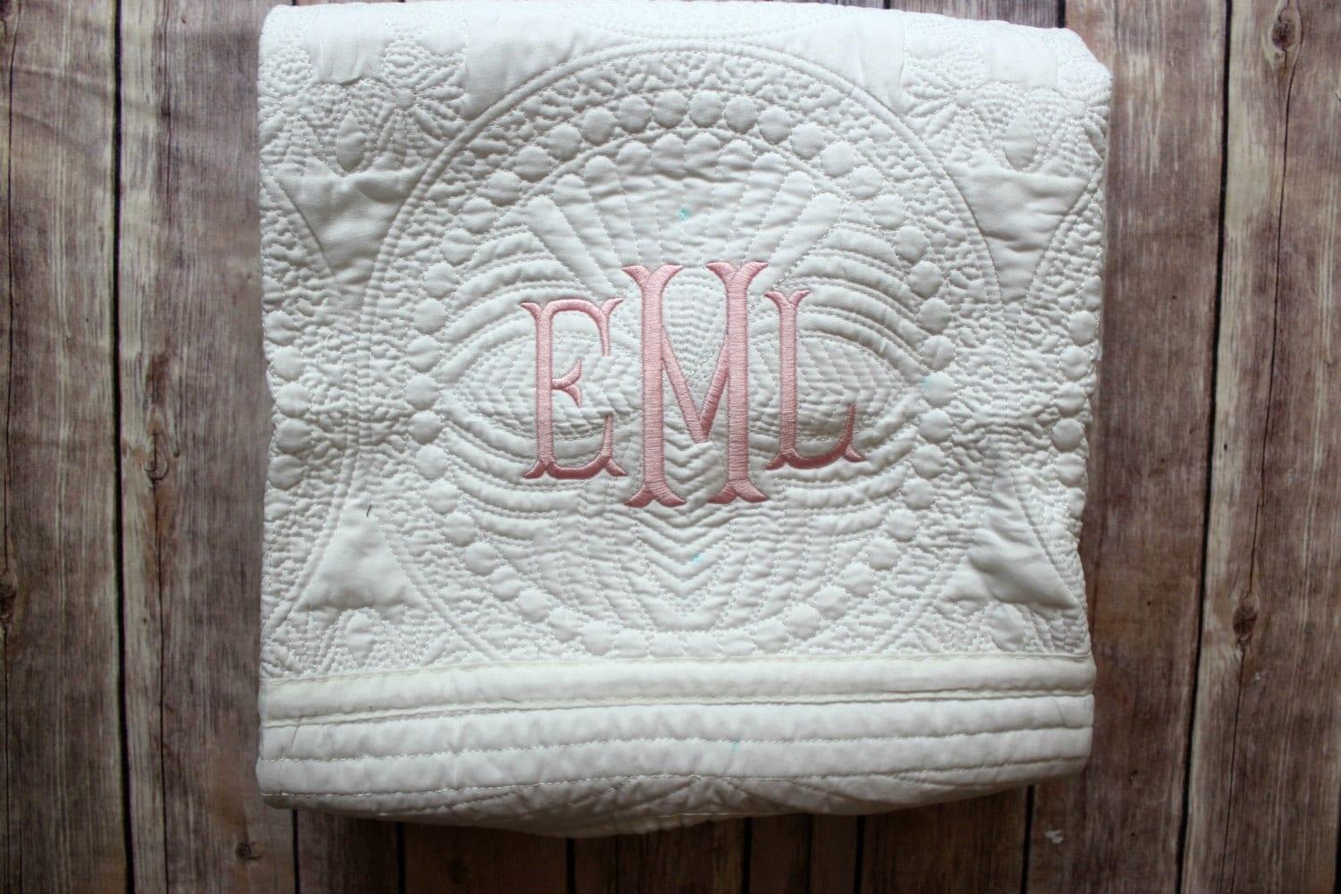 Monogrammed discount baby bedding