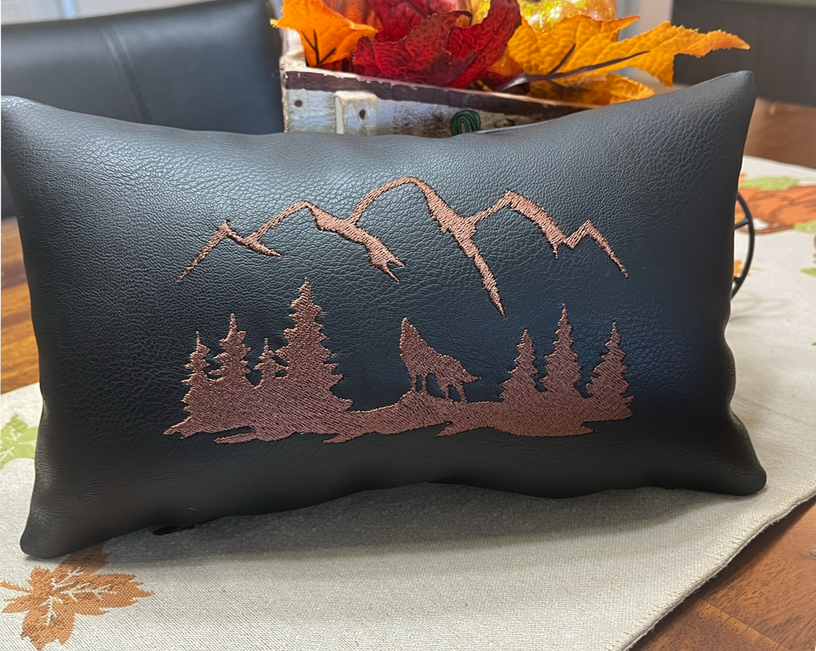 Home & Living :: Home Decor :: Moose pillow, Cabin throw pillows, cabin  lodge decorations, RV decorations, faux leather pillow