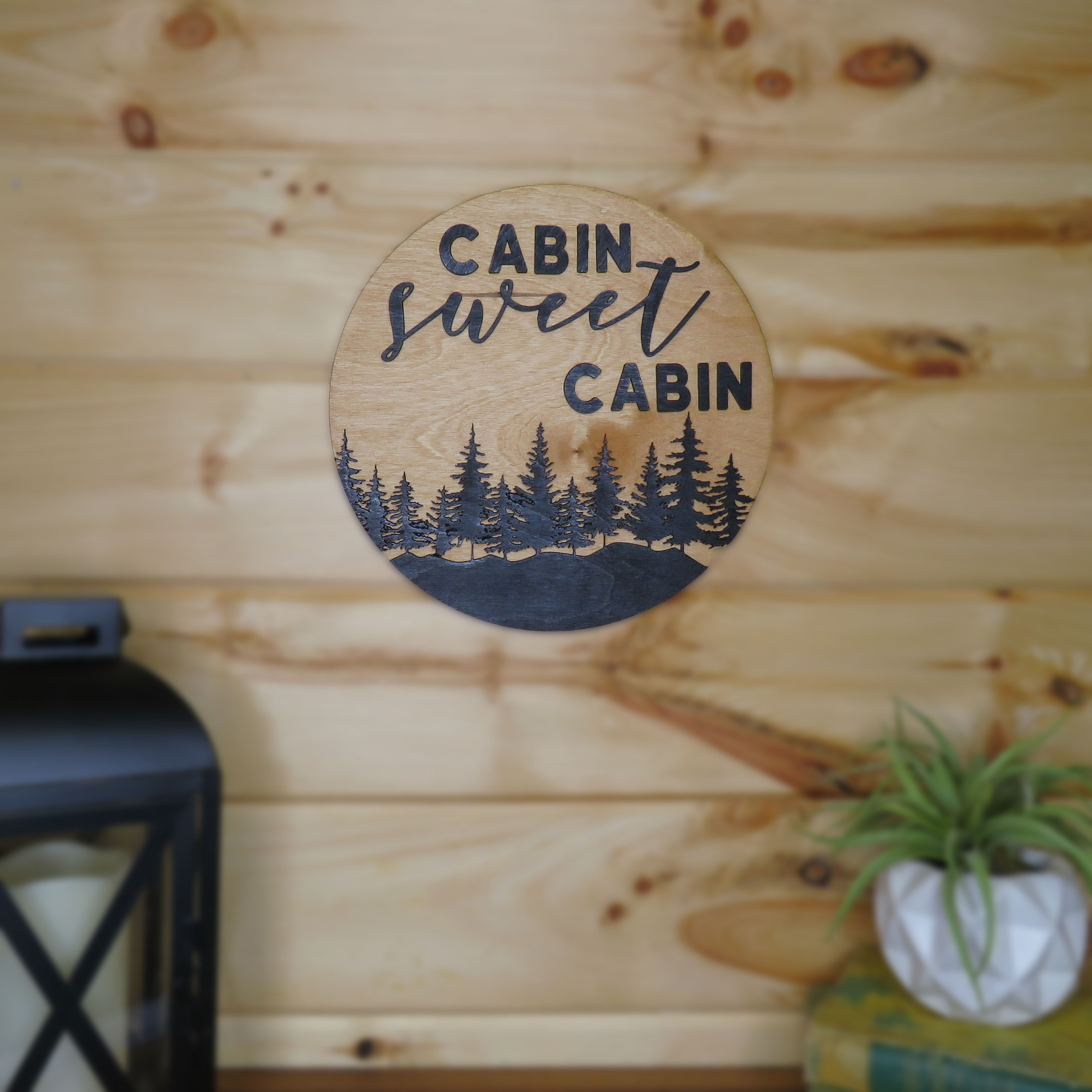 Home & Living Wall Decor Wall Hangings Cabin Sweet Cabin Sign