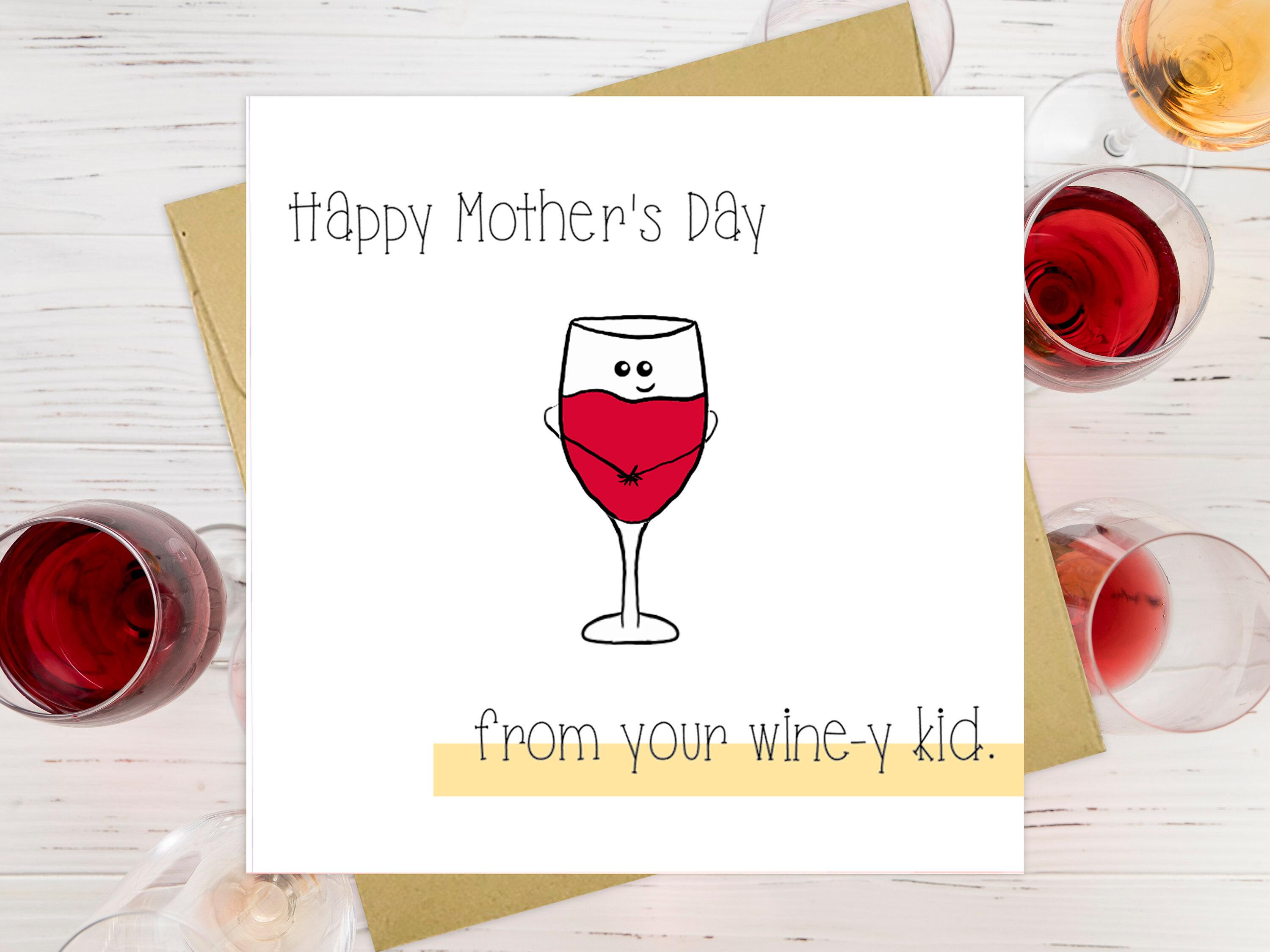 Cute Wine Glass | Greeting Card