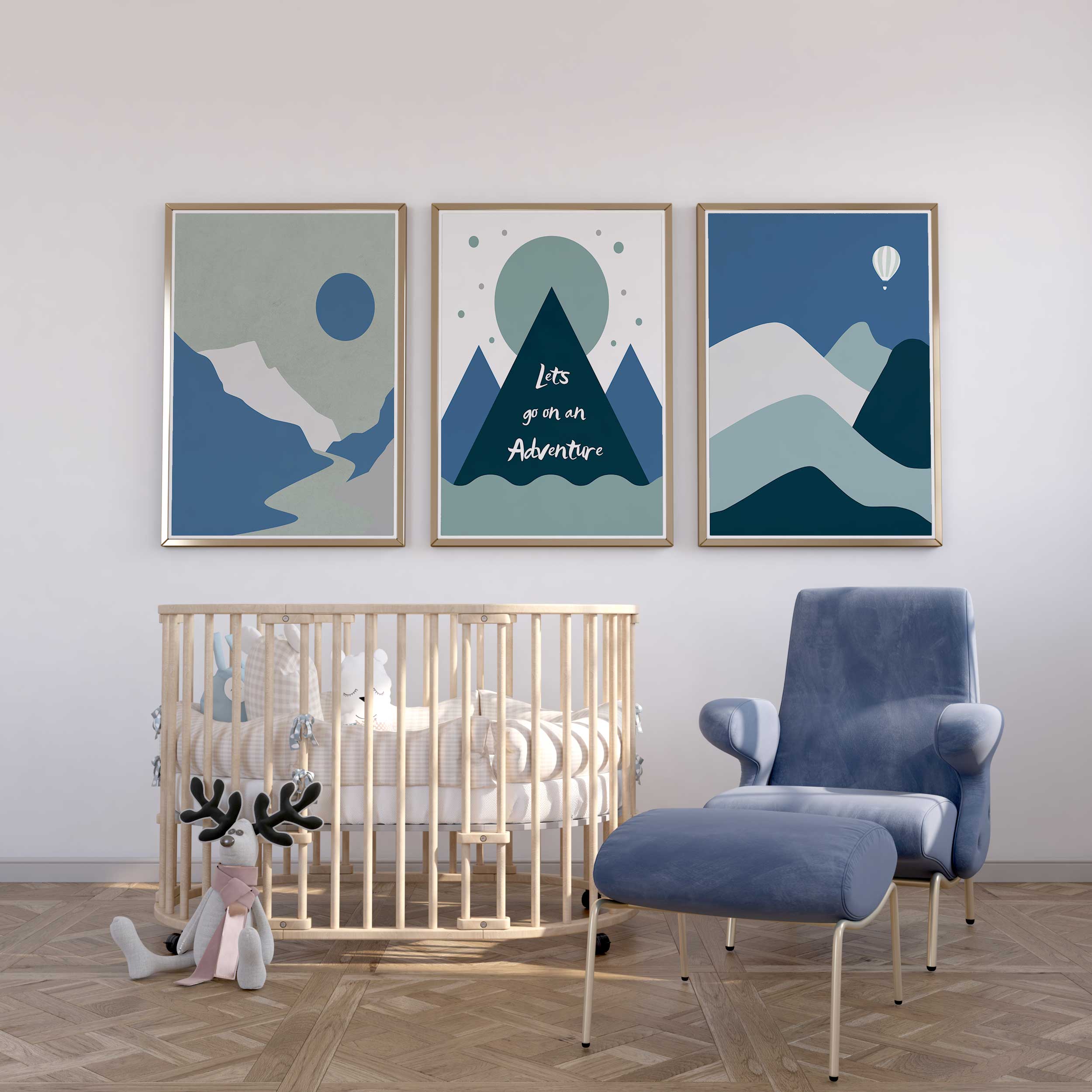 mountain nursery wall art