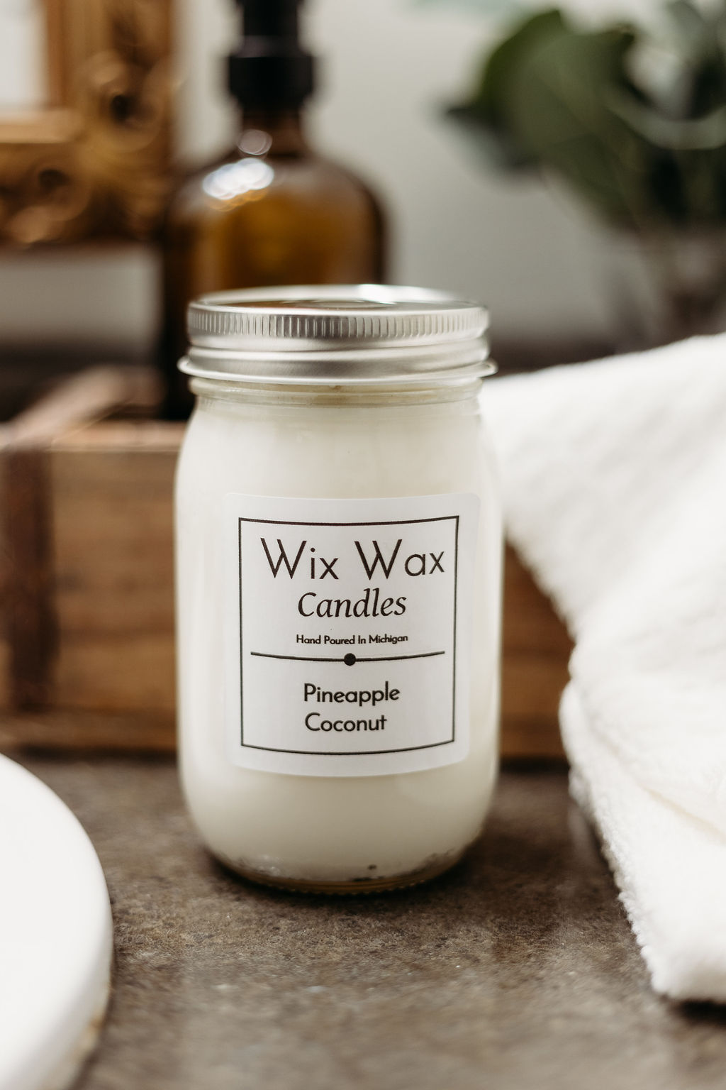 Coconut Beach Soy Wax Candle  Tropical Clean Scented Soy Candles