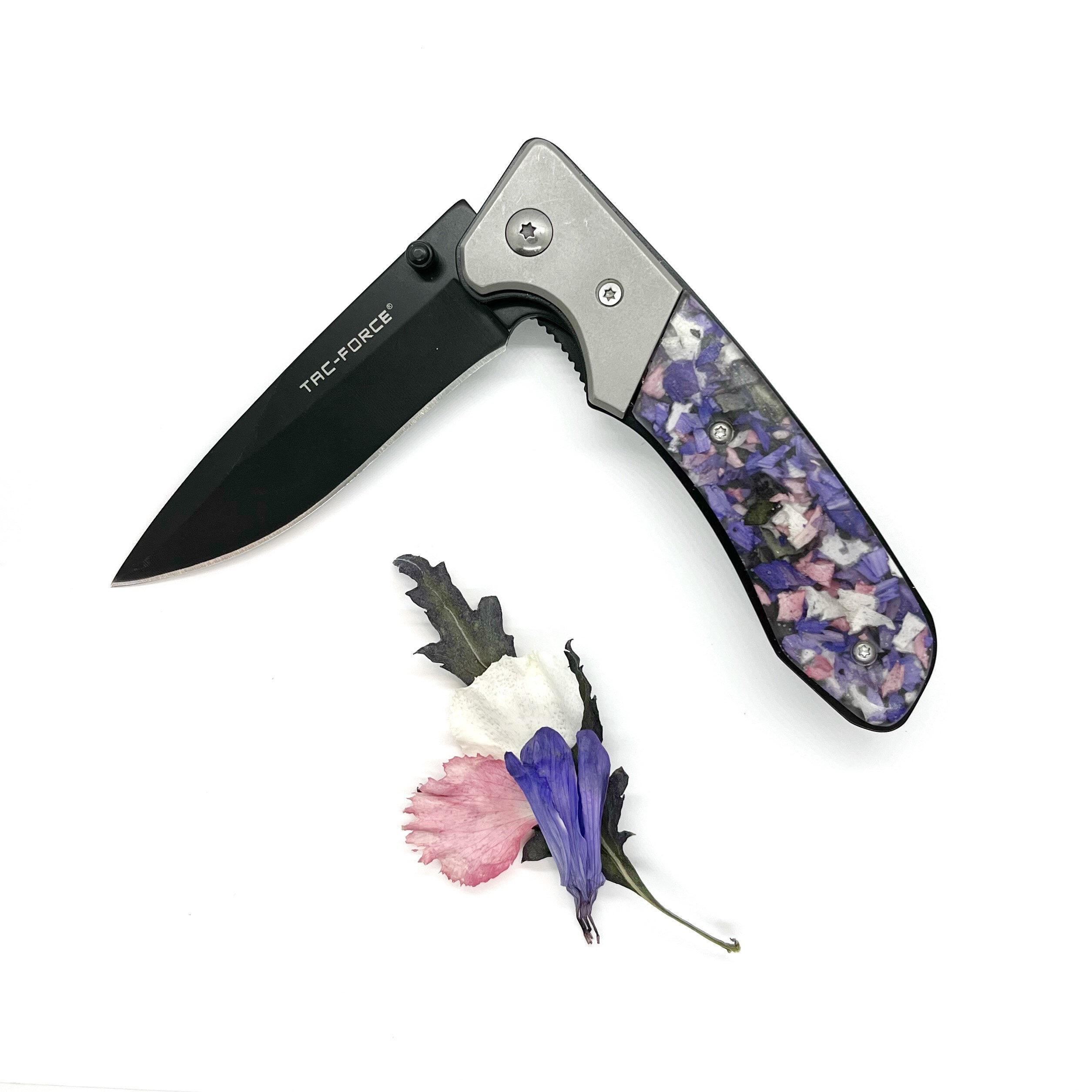 Flower Design Folding Knife