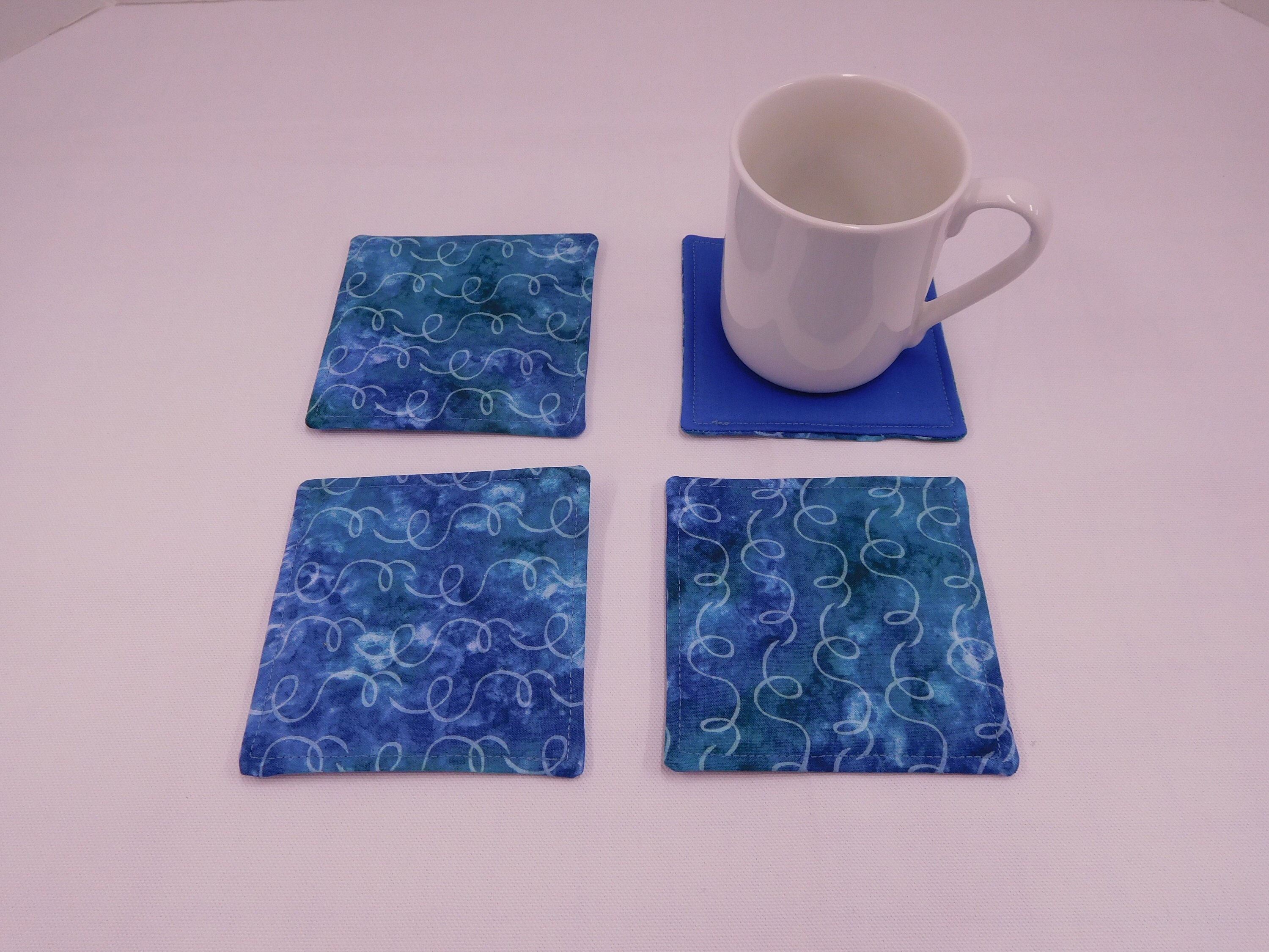 SQUIGGLE COASTERS set of 4 ceramic coasters