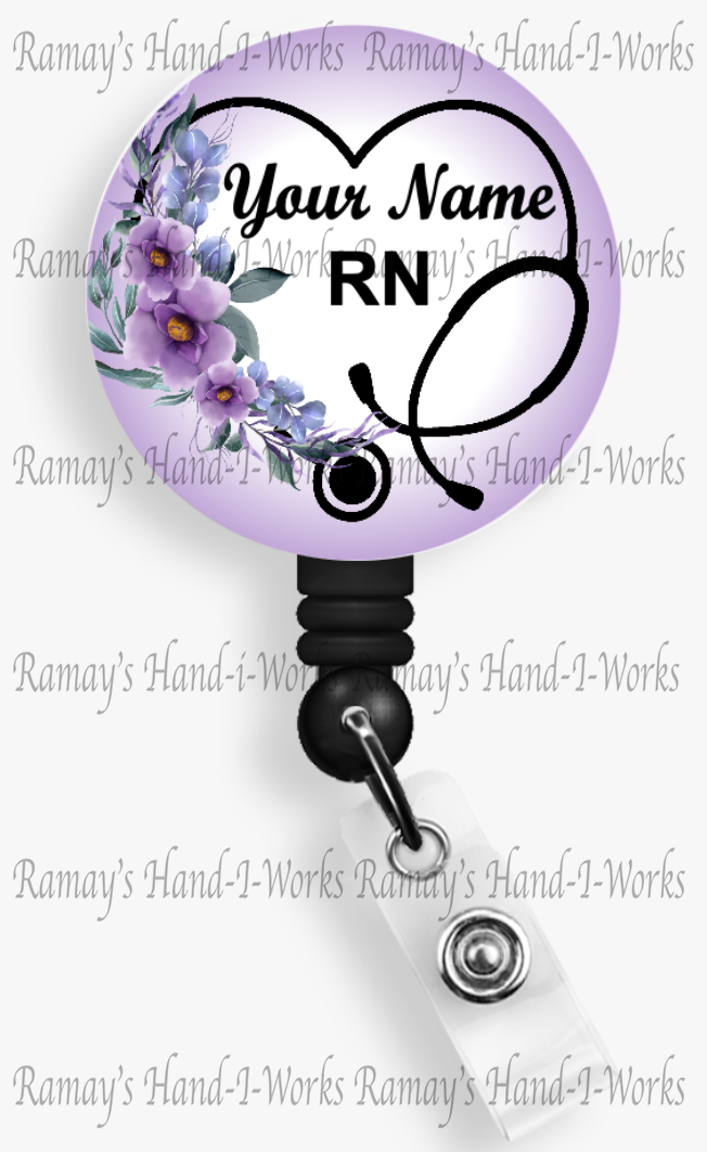 Lotus Flower Badge Reel/Badge Reel/Nurse badge/badge Holder/ID Holder/Badge Reel/Nurse Gift/Retractable Badge/Floral Badge/gift for Her/