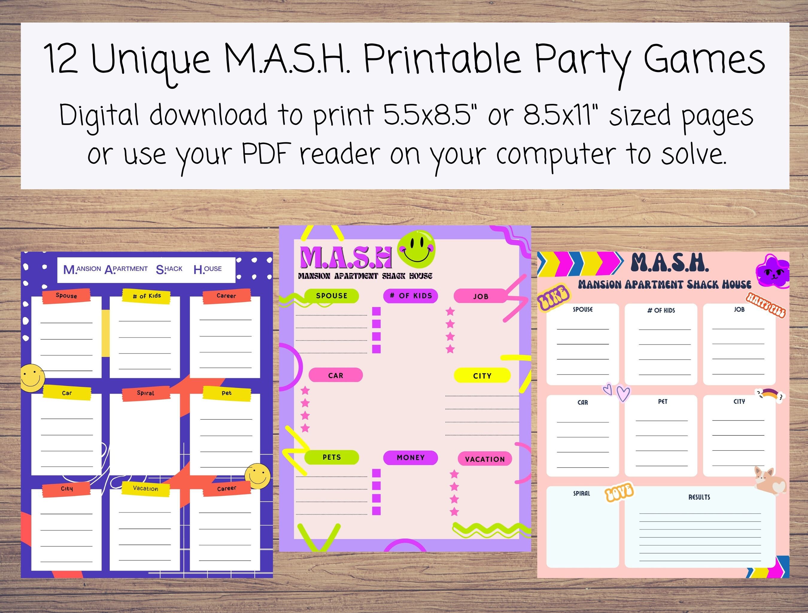 12 Teen Slumber Party Games Printable Teen/preteen Sleepover Games pajama  Party Activities girls Sleepover Party Games fun Pajama Party 