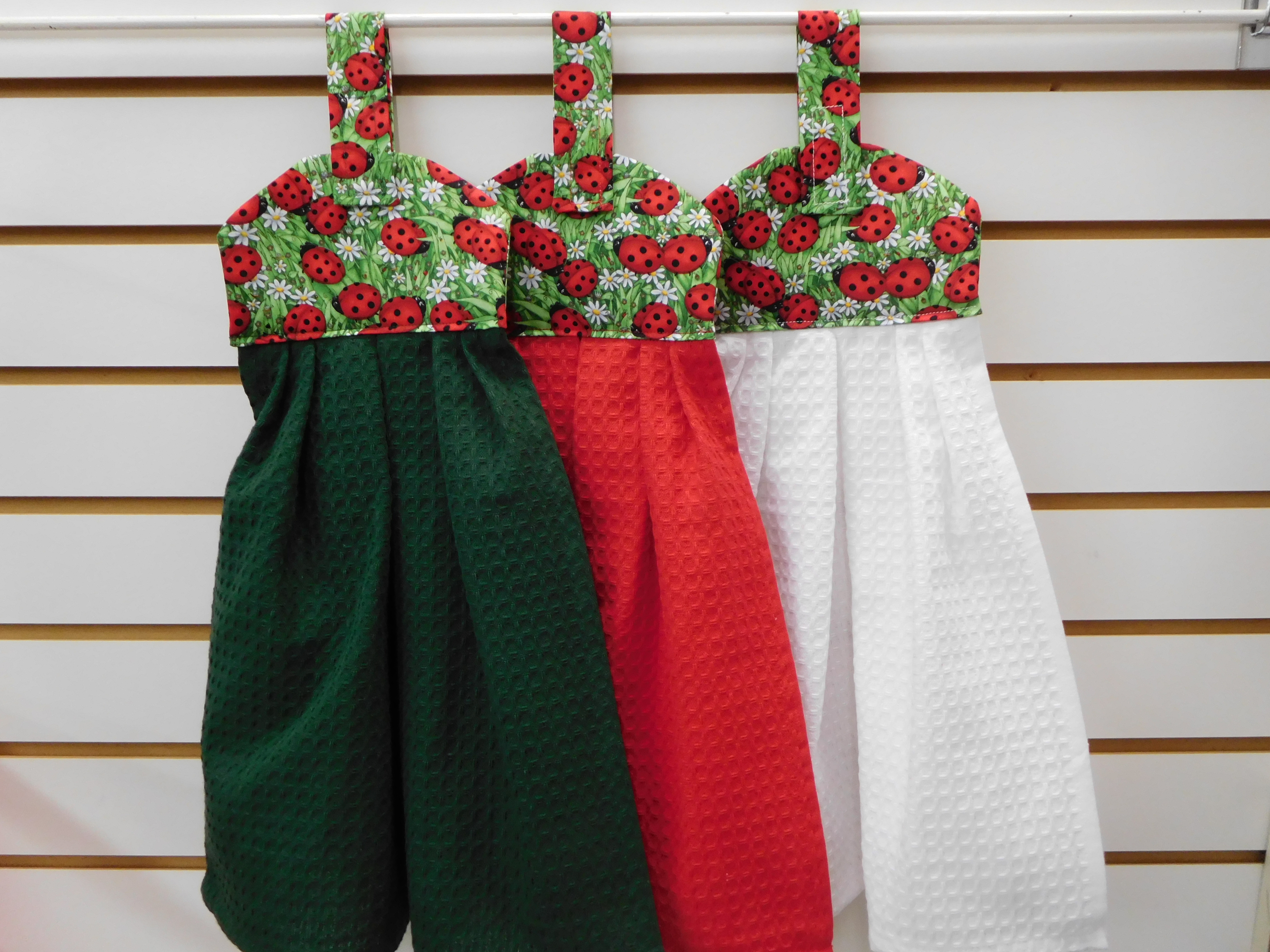 Products :: 404 Cute ladybugs hanging dish towels; Hang on oven