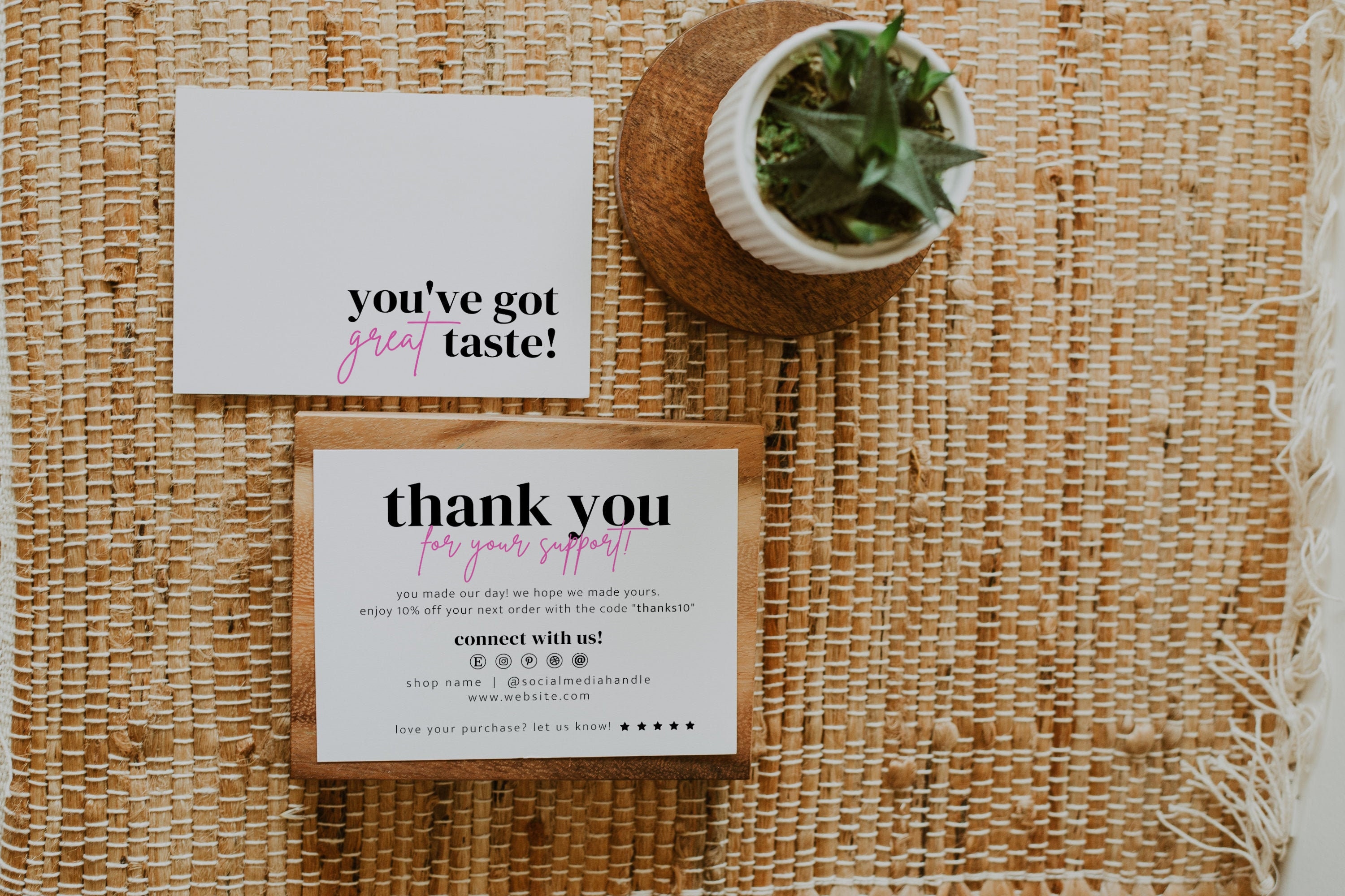 MINI Thank You Card Template - Printable Business Thank You Cards