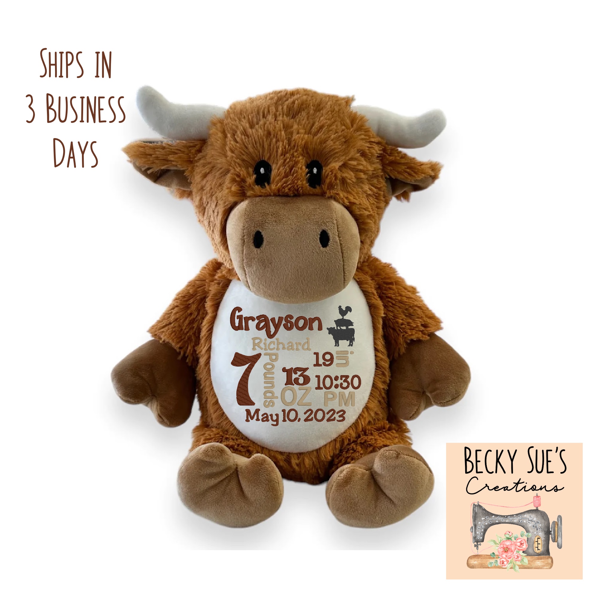 Personalized :: For Kids :: Personalized stuffed animal highland