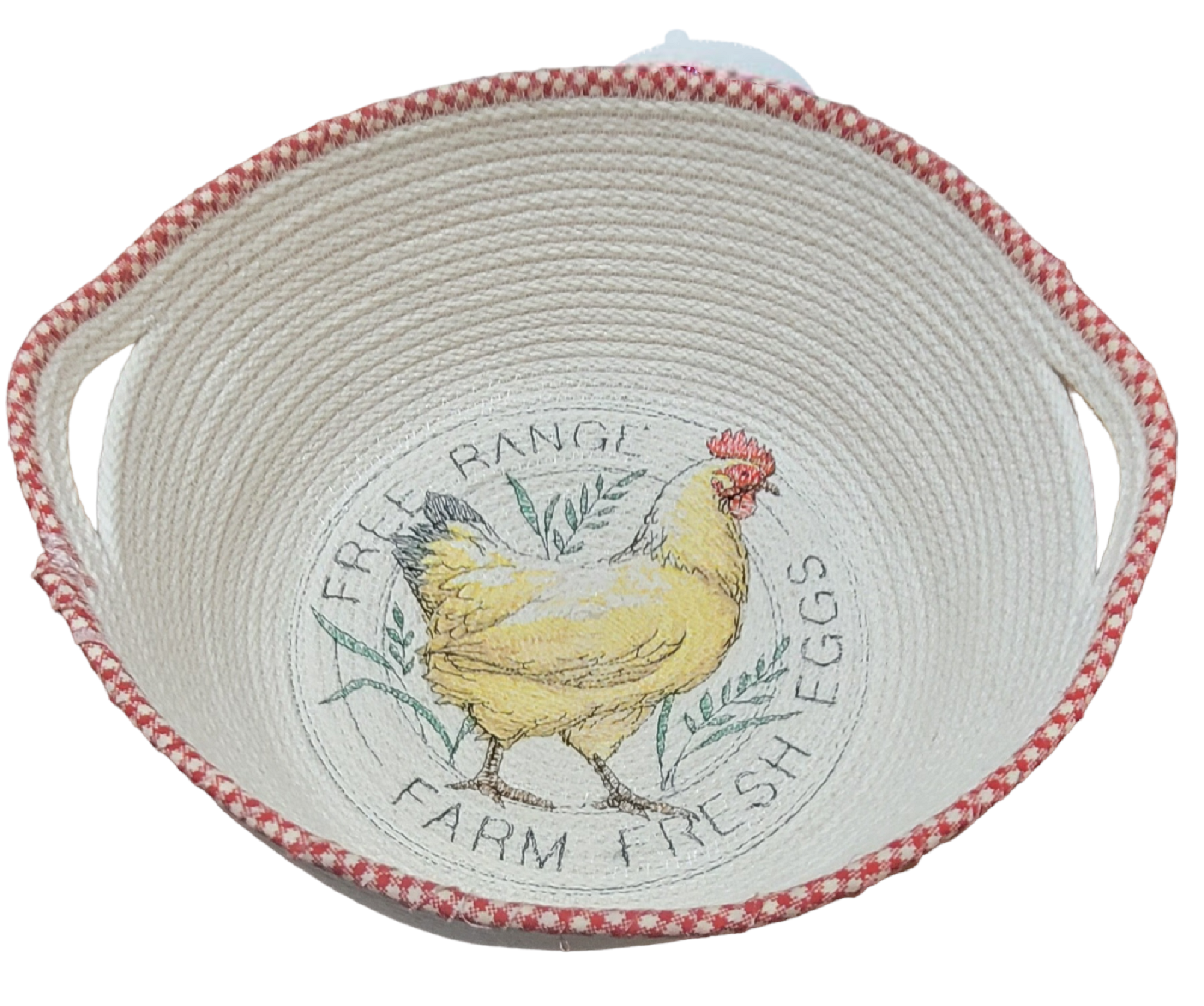 Home & Living :: Home Decor :: Baskets :: Chicken Embroidered
