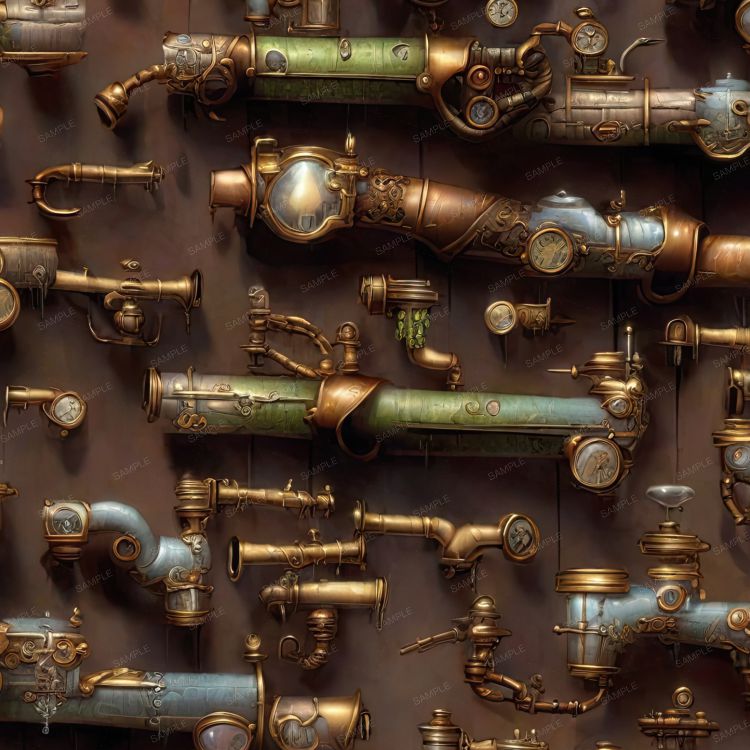 steampunk brass pipes