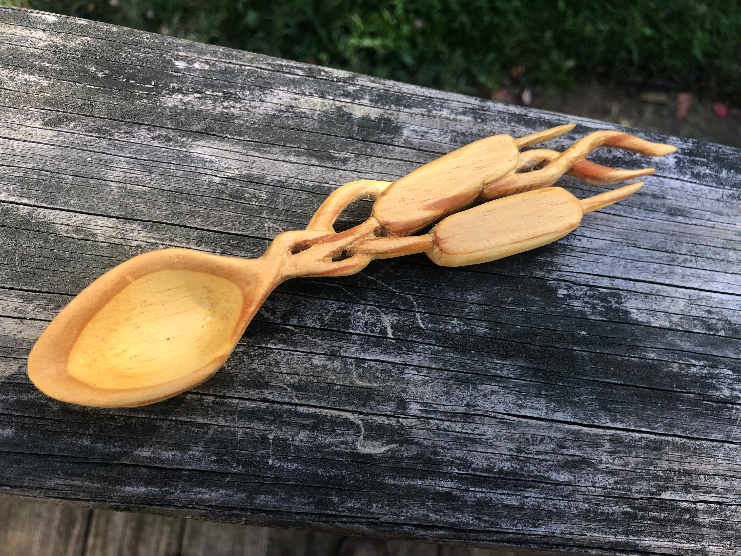 Upcycled Laser Engraved Stainless Steel Spoon Plant 