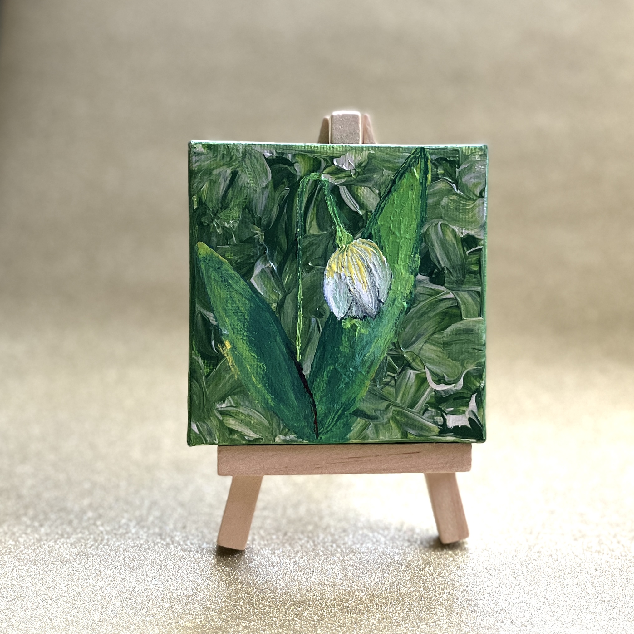 Products :: Snowdrop mini canvas painting