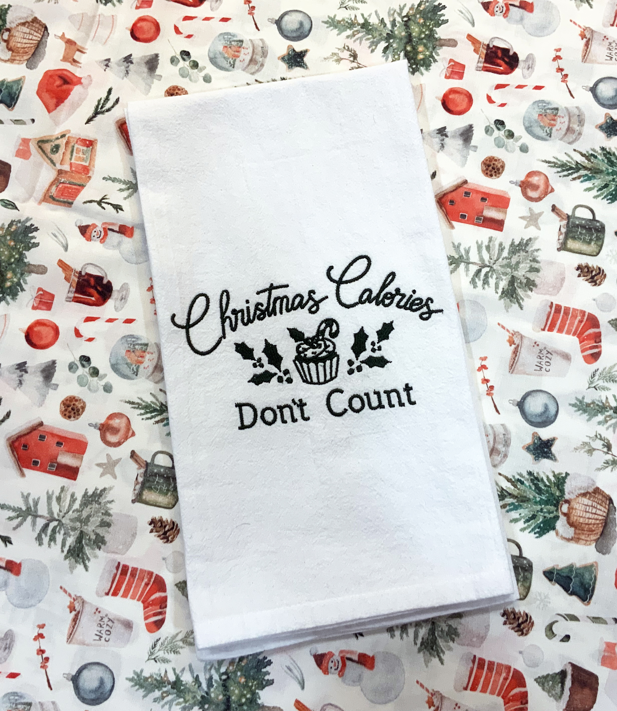 Flour Sack Christmas Designs Towel, Dish Towel, Funny Kitchen