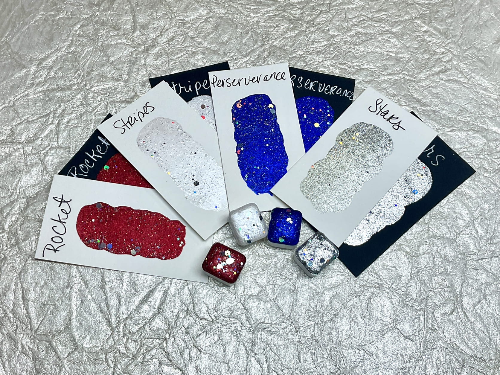 Products :: Speakeasy Collection ~ Handmade metallic-shimmer watercolor  paint, FC-Paints-half pan