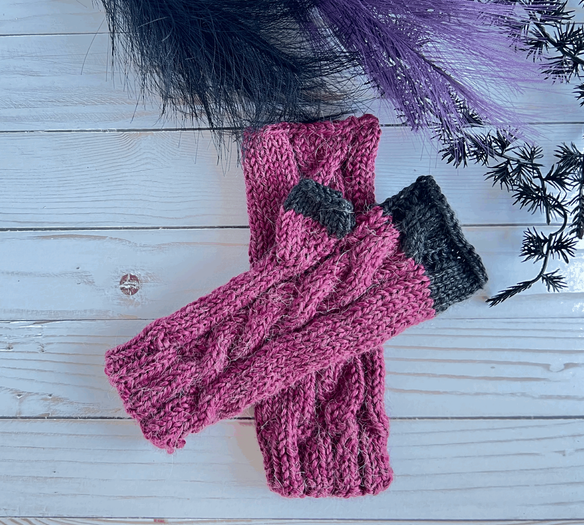 Mismatched sale fingerless gloves