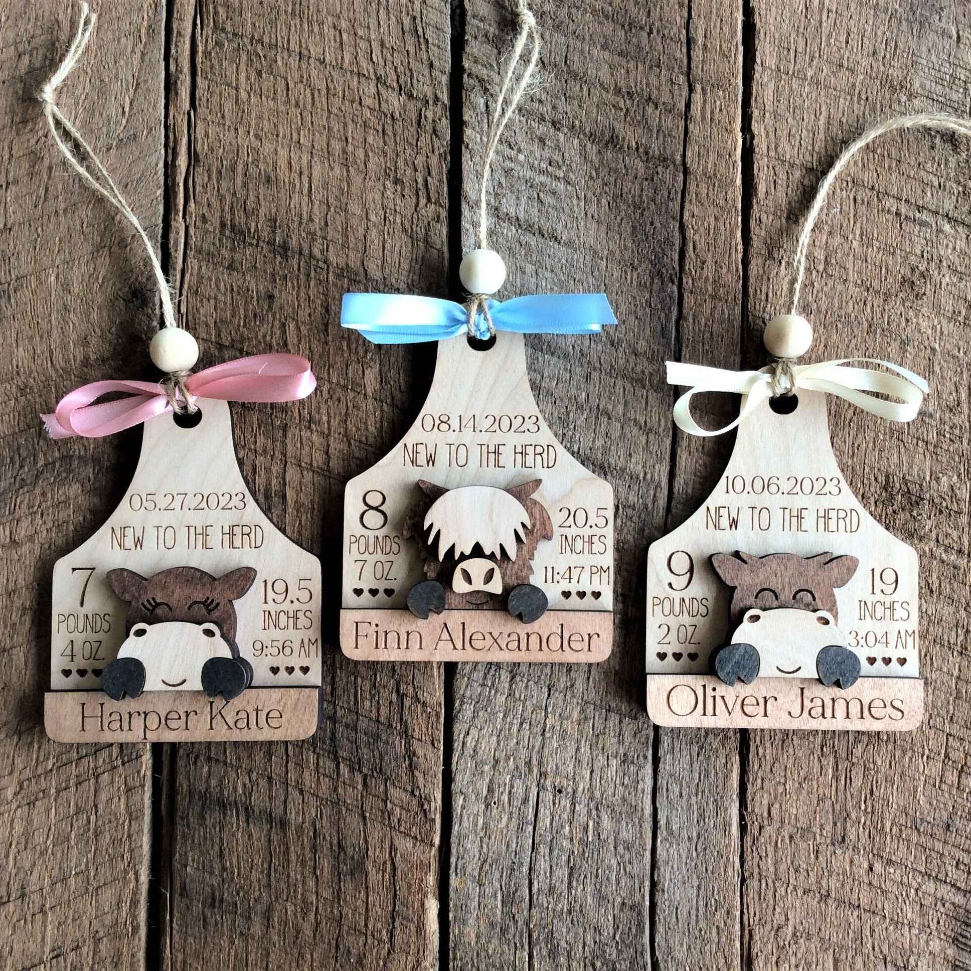 Personalized Highland Cow Ornament