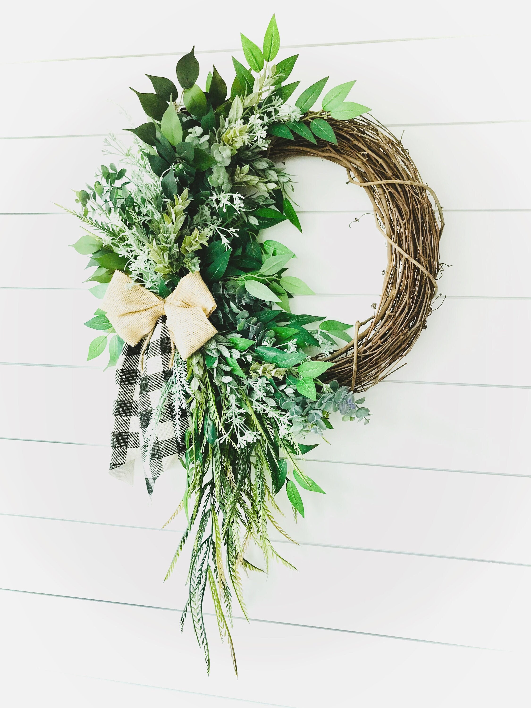 Home & Living Home Decor Wreath & Door Hangings Greenery