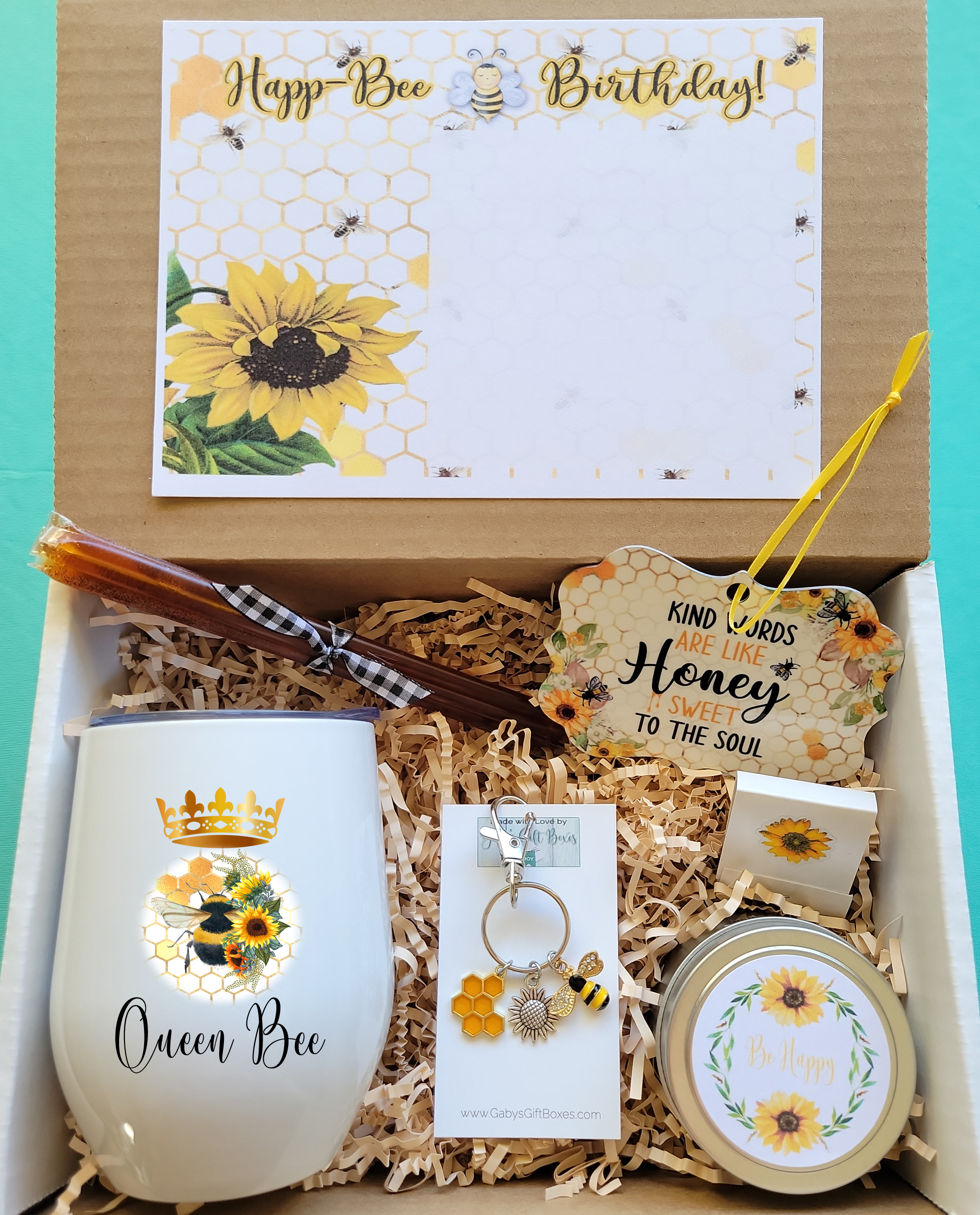 Bee Gifts, Bee Gift Box for Women, Bumble Bee Gifts for Her, Birthday Gift  Basket, Bee Themed Gifts, Live Succulent Gift Box, Hostess Gift 