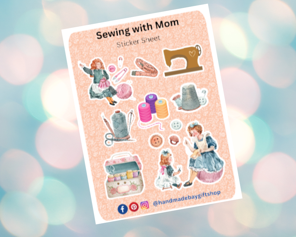 Sticker Sheet - waterproof - Sewing with Mom