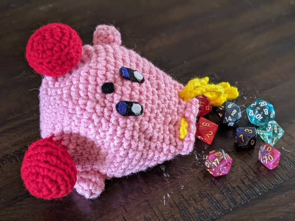 Fun & Games :: Games & Puzzles :: Dice & Tile Games :: Kirby inspired Dice  Bag