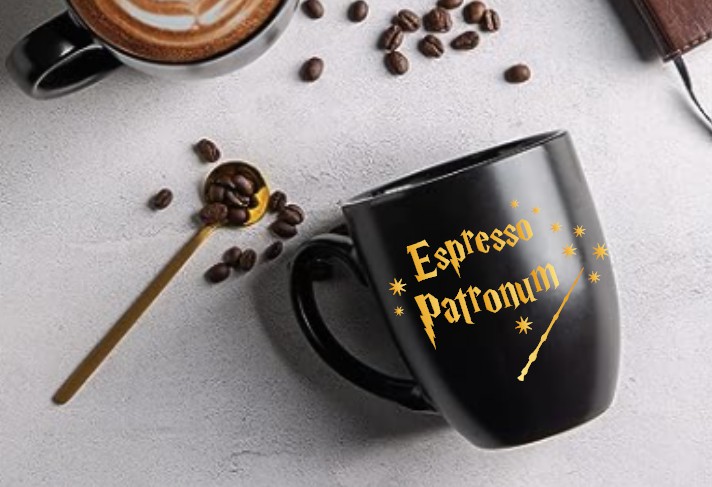 Espresso Patronum Magic Spell Funny Coffee Tea Ceramic Mug Office Work Cup  Gift