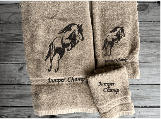 Personalized Luxury Embroidered Hand Towel & Bath Towel Set