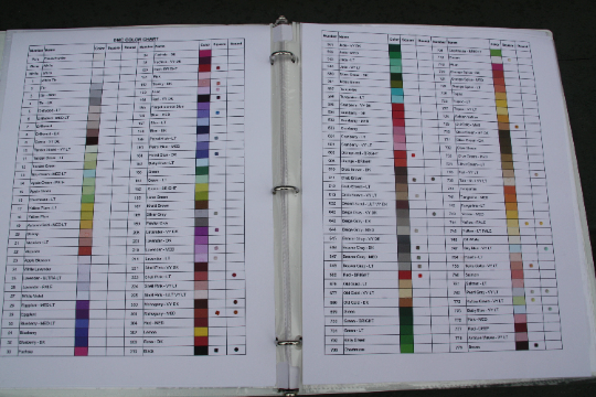 Printable DMC Thread Color Chart Tracker Inventory Sheet 