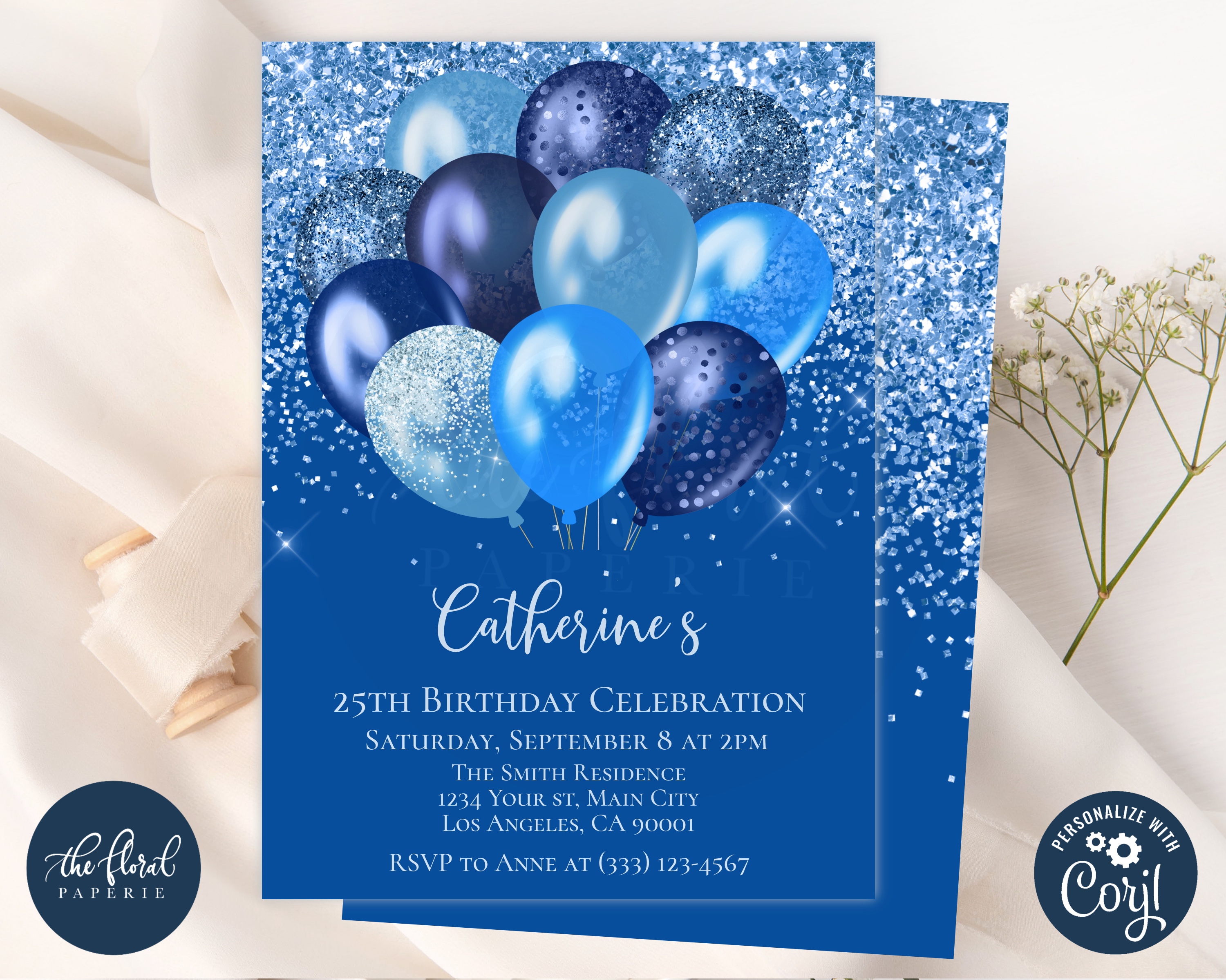 BLUEY THEME BIRTHDAY PARTY INVITATIONS BLUEY PARTY INVITES