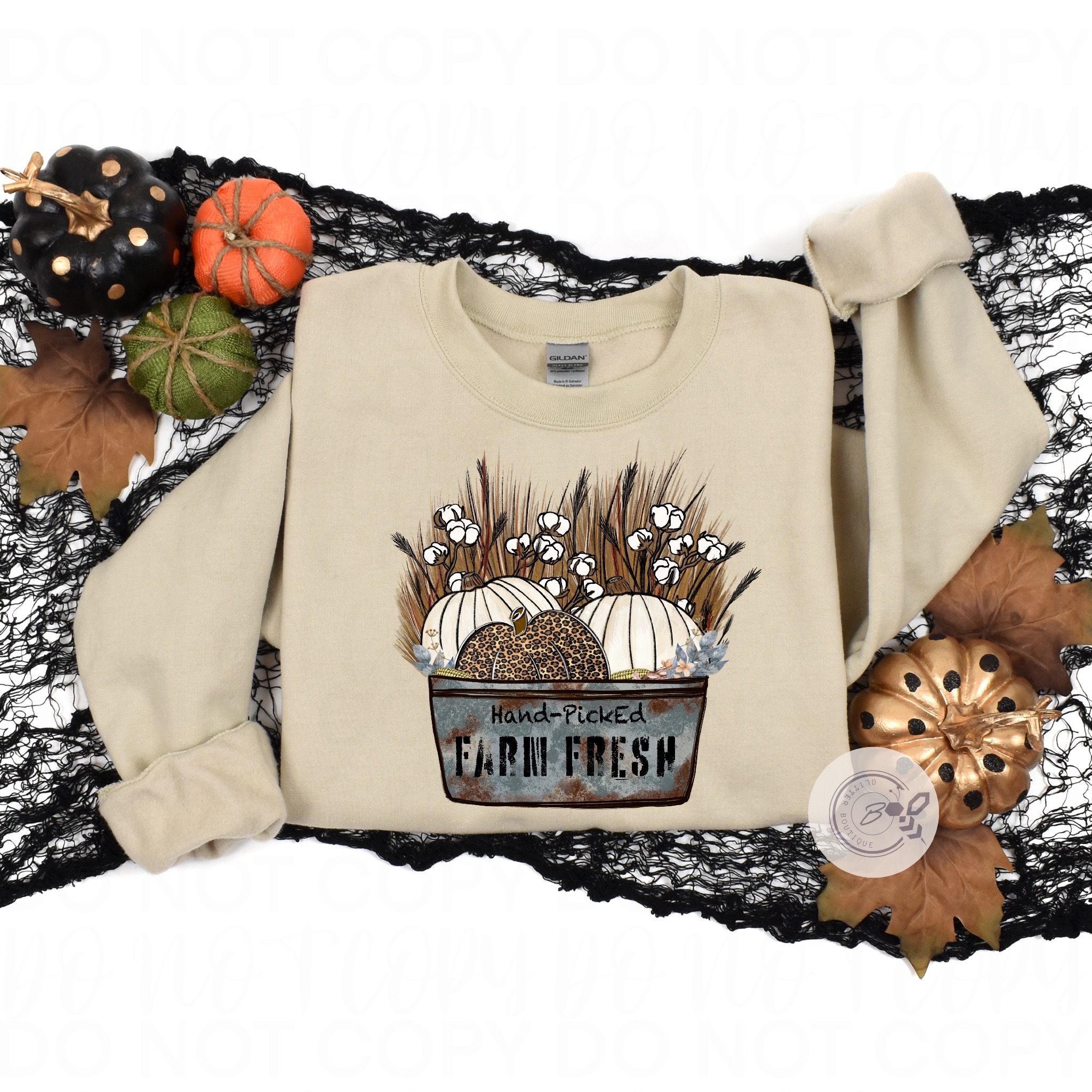 Farm Fresh Pumpkins Sublimation Sweatshirt With Pumpkins on 