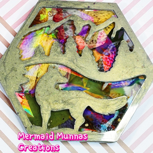 Home & Living Wall Decor Wall Art Epoxy Resin Wolf Forest