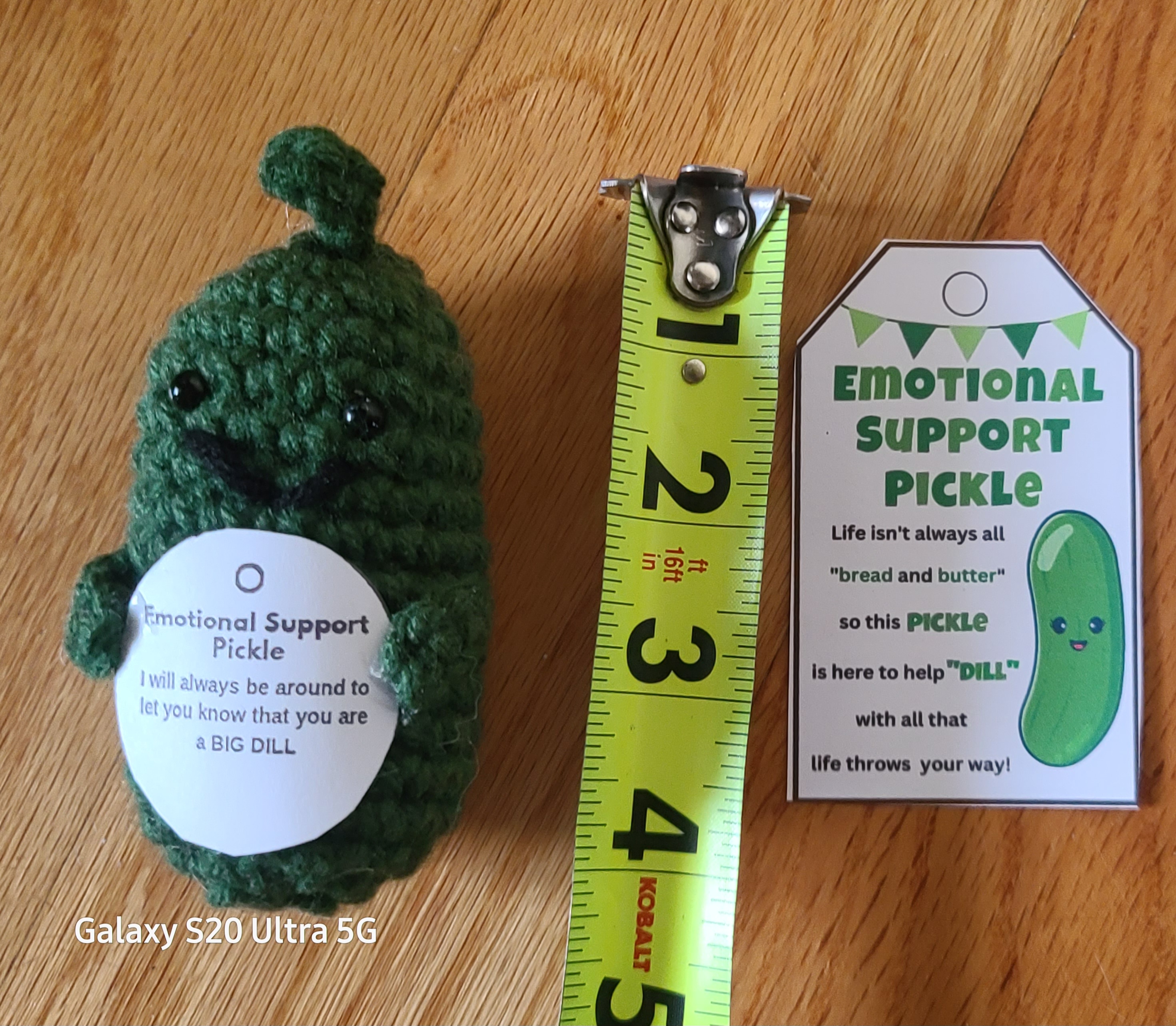 Crochet Pickle - Emotional Support Pickle with Tag, Best Gift For