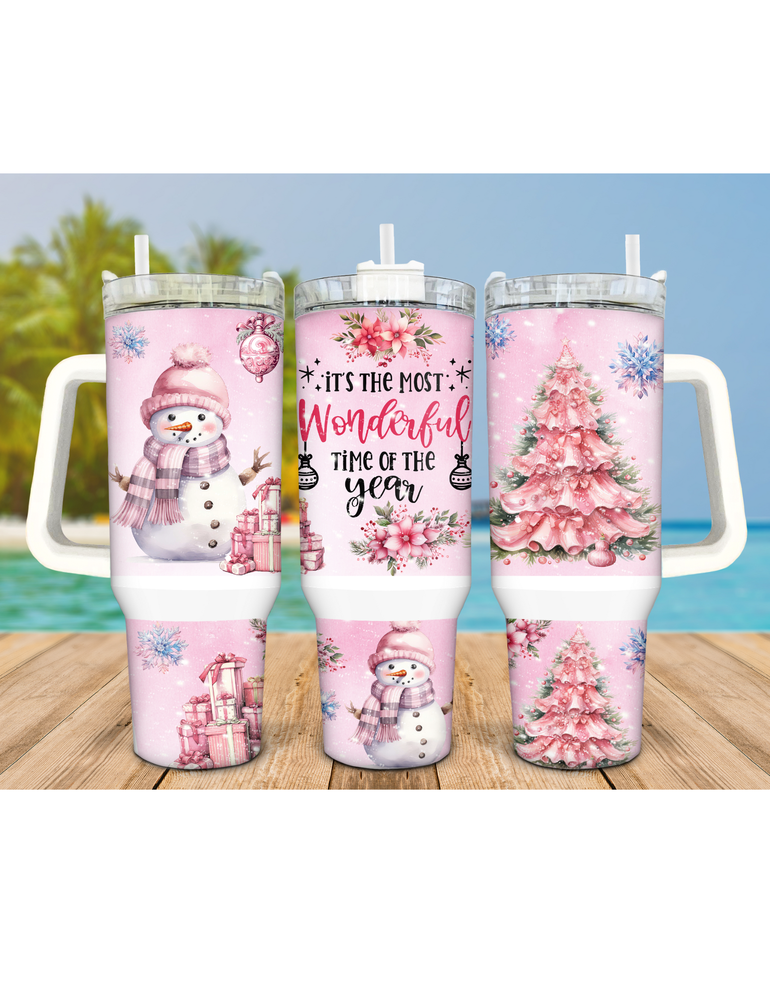 Christmas 40oz Tumbler Wrap, Christmas 40 oz Tumbler Png, 40oz Quencher  Sublimation Designs, Most wonderful time of the year 40oz Tumbler