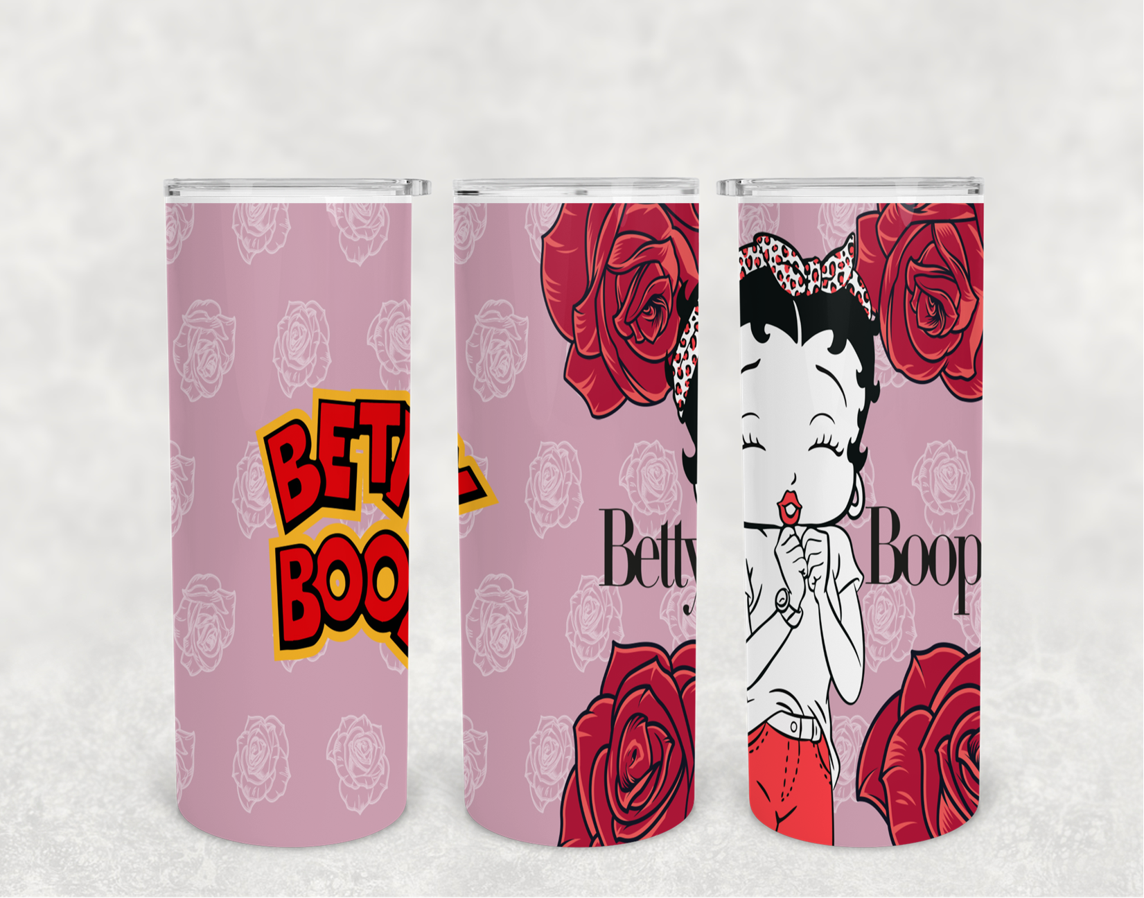 Betty Boop Double-Wall Insulated Tumbler with Straw 