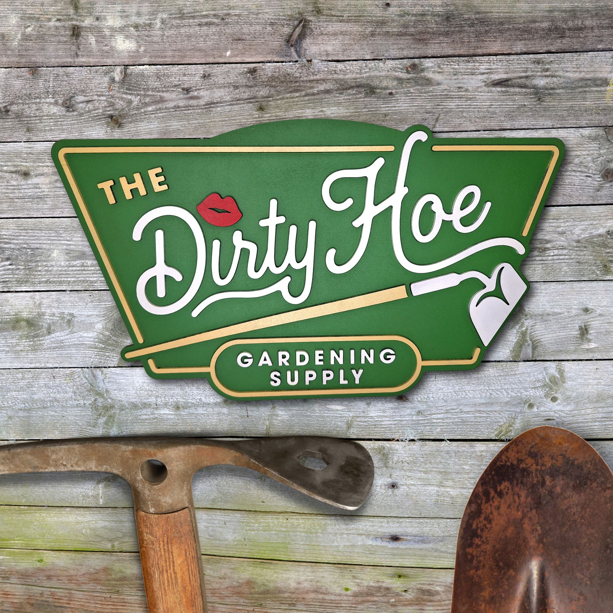 Products Dirty Hoe Garden Sign beautifully crafted laser cut