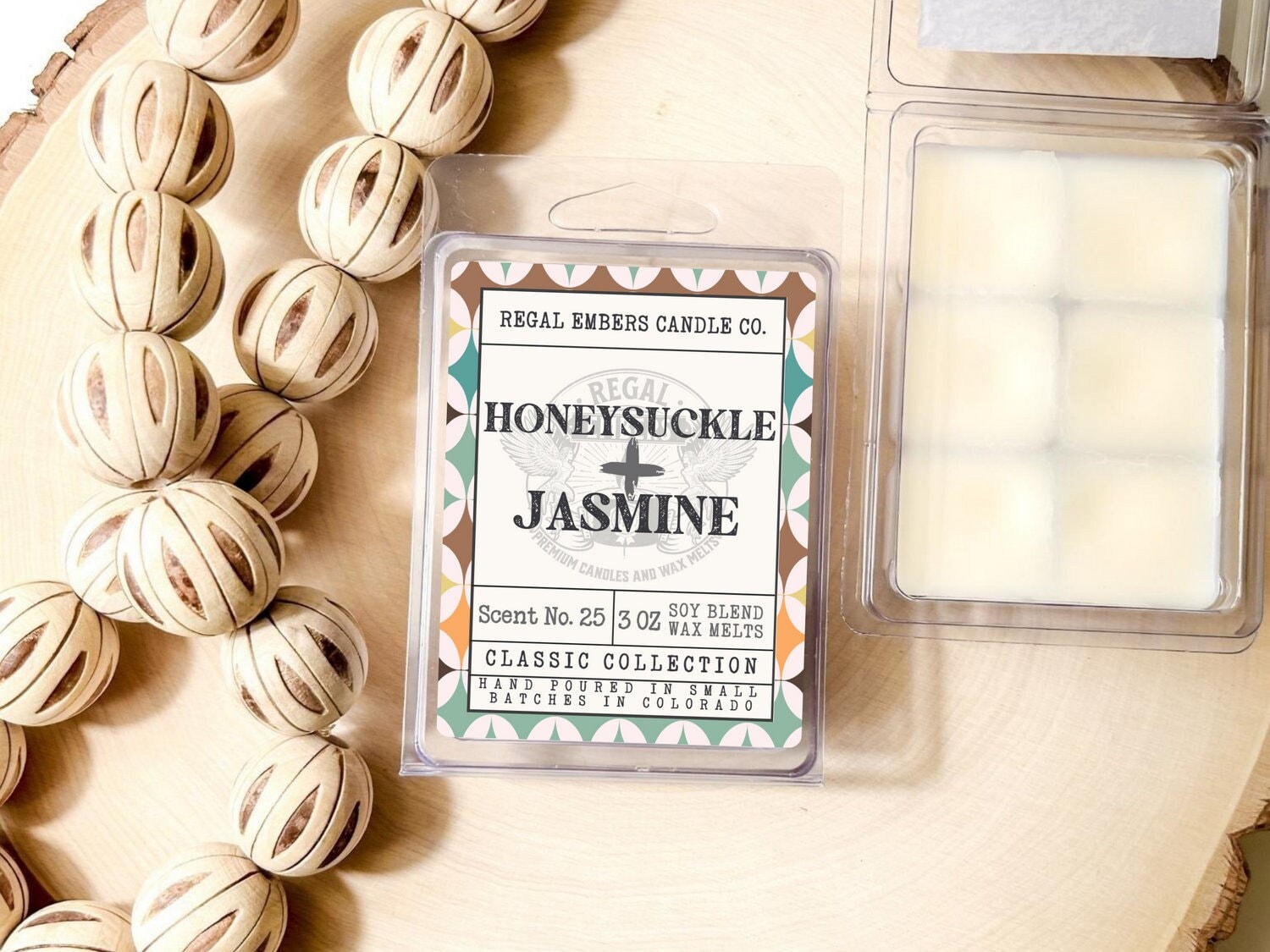  2 Pack - Jasmine Scented Blended Soy Wax Melts by Just Makes  Scents