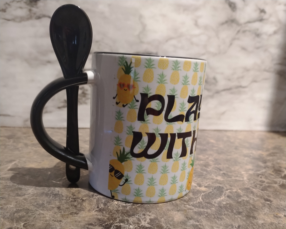 11oz Sublimation Ceramic mug with spoon