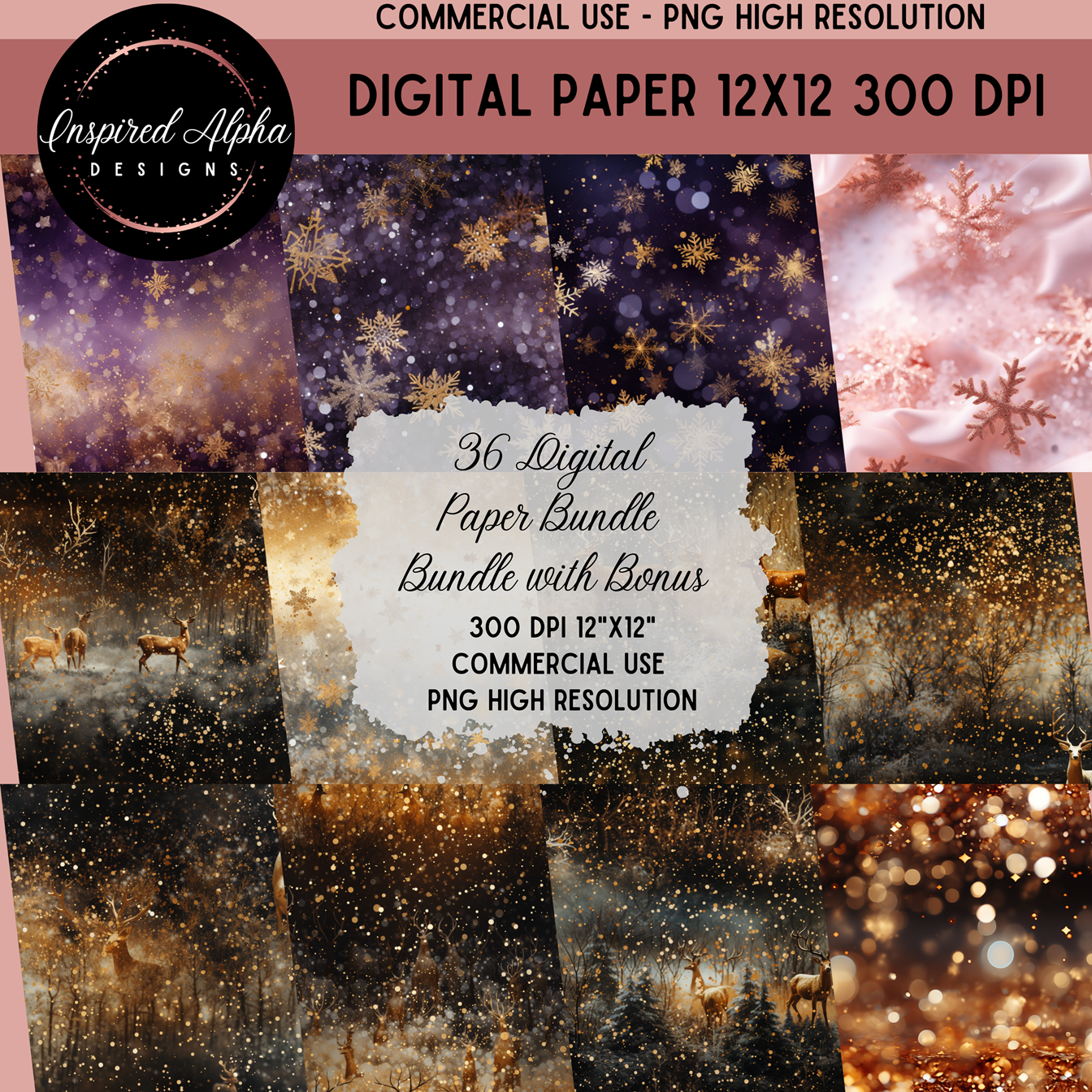 12 Fall Watercolor Florals Digital Papers, JPEG, 12 X 12, Scrapbook Paper,  Junk Journal, Paper Pack, Commercial Use 