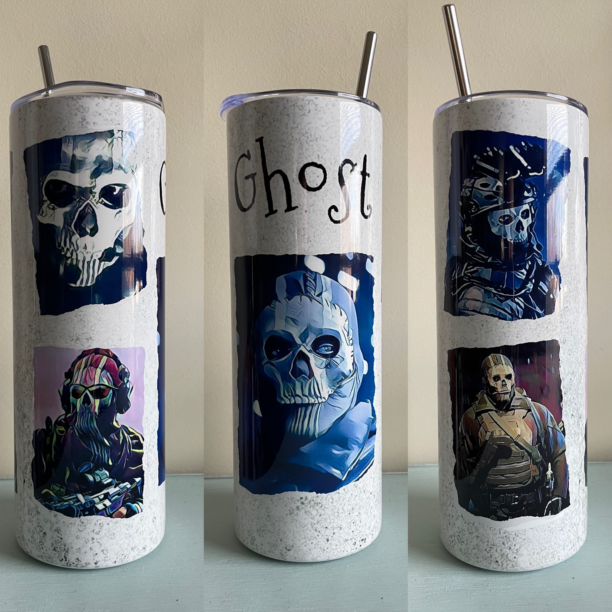 Home & Living :: Kitchen & Dining :: Drinkware :: Tumblers & Water Bottles  :: MW Simon Ghost Riley Fanart Tumbler