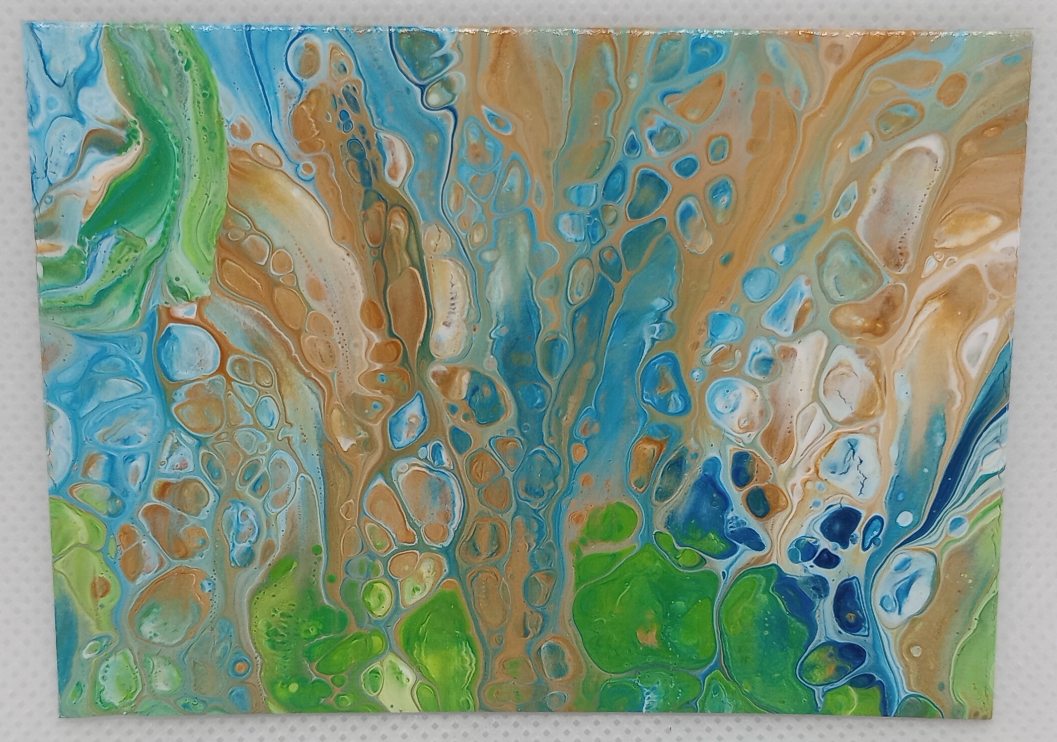 Fine Art & Collectibles Painting FLUID ART ACEO OCEANSIDE Collectible Original Signed