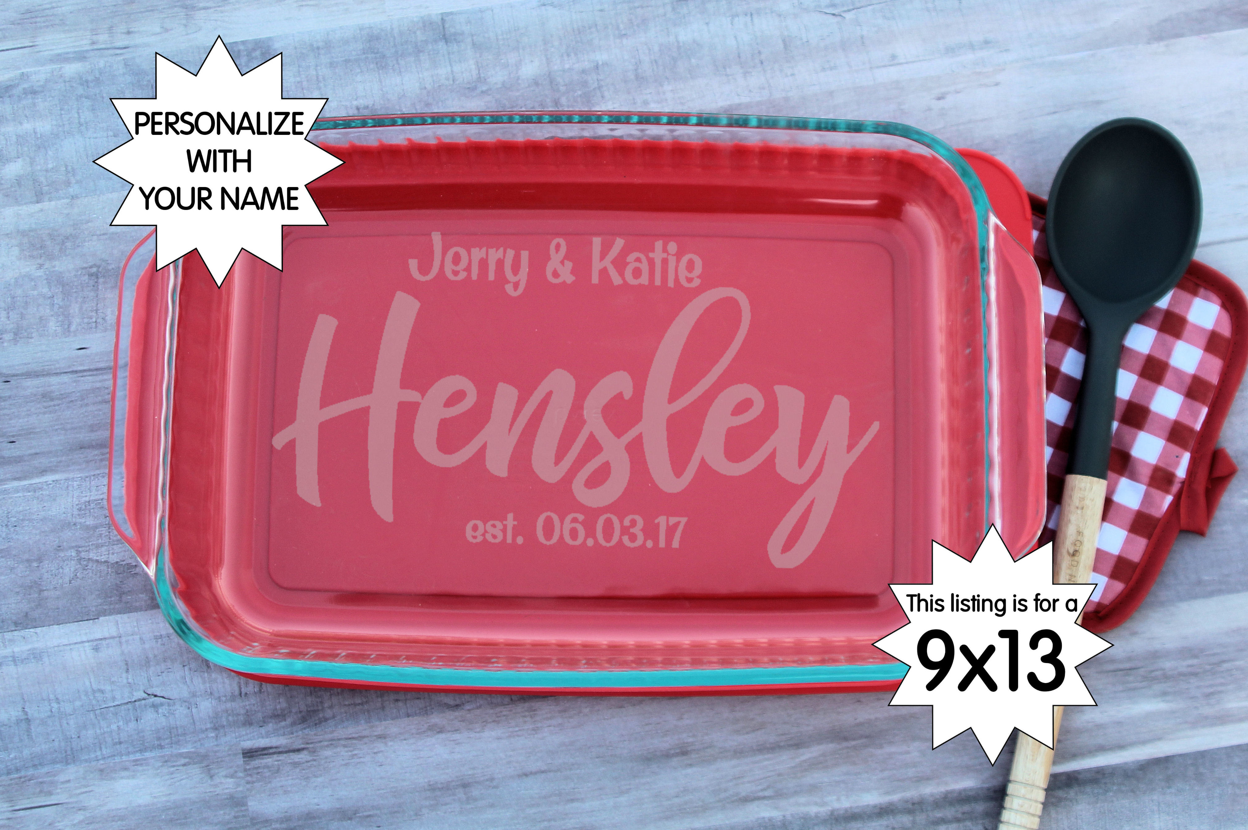 Best Cooking lovers Gift Ever! Personalized, Monogrammed Pyrex Baking Dish  – Art & SoulWorks