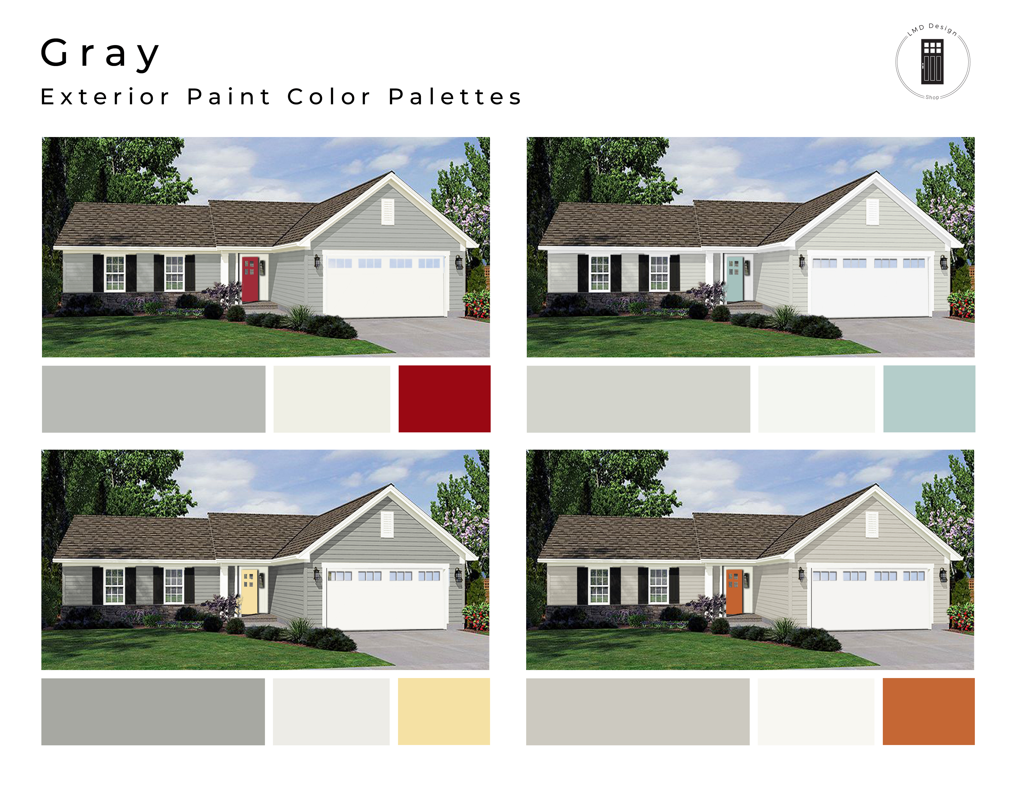 Handmade Supplies :: Paint \u0026 Stains :: Palettes :: Gray Exterior Paint  Palettes | Gray House Exterior Paint Colors, image size:3300x2550